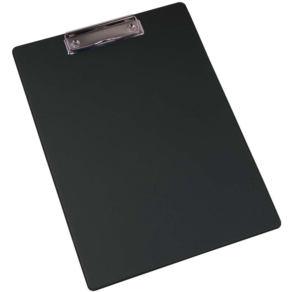 Plastic A4 folder with metal clip Black