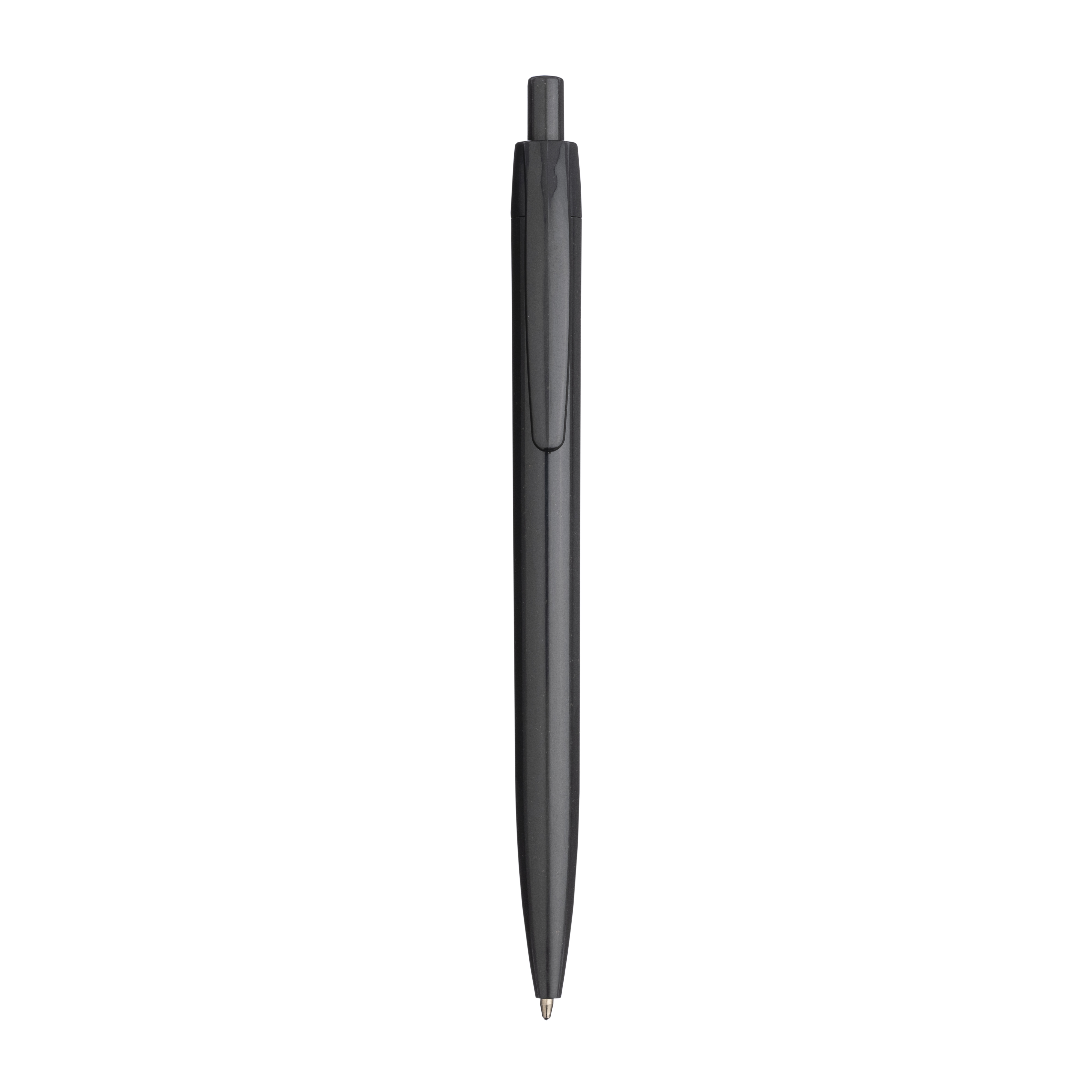 Click pen made of wheat straw (50%) and PP (50%) Black