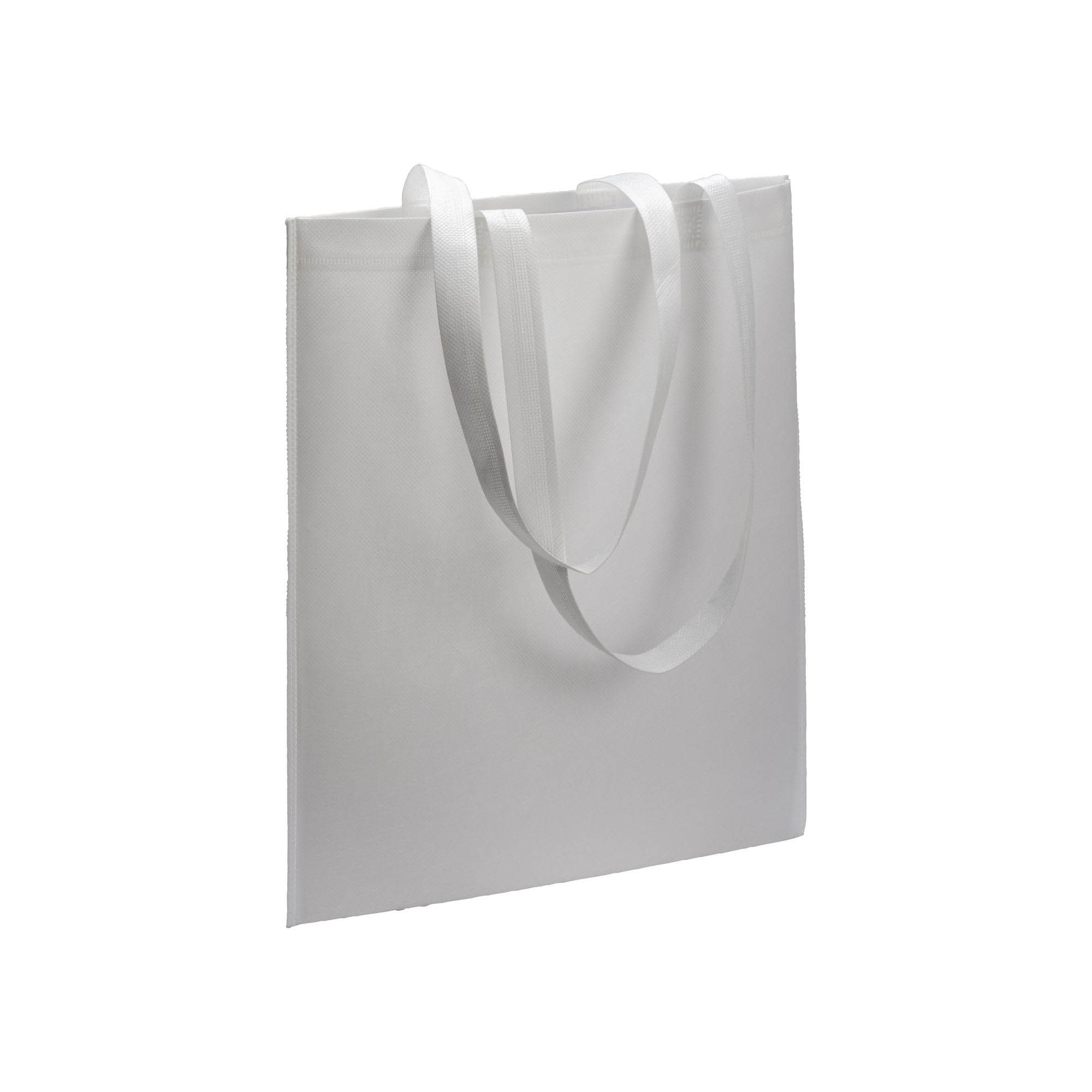 70 g/m2 R-pet heat-sealed shopping bag White