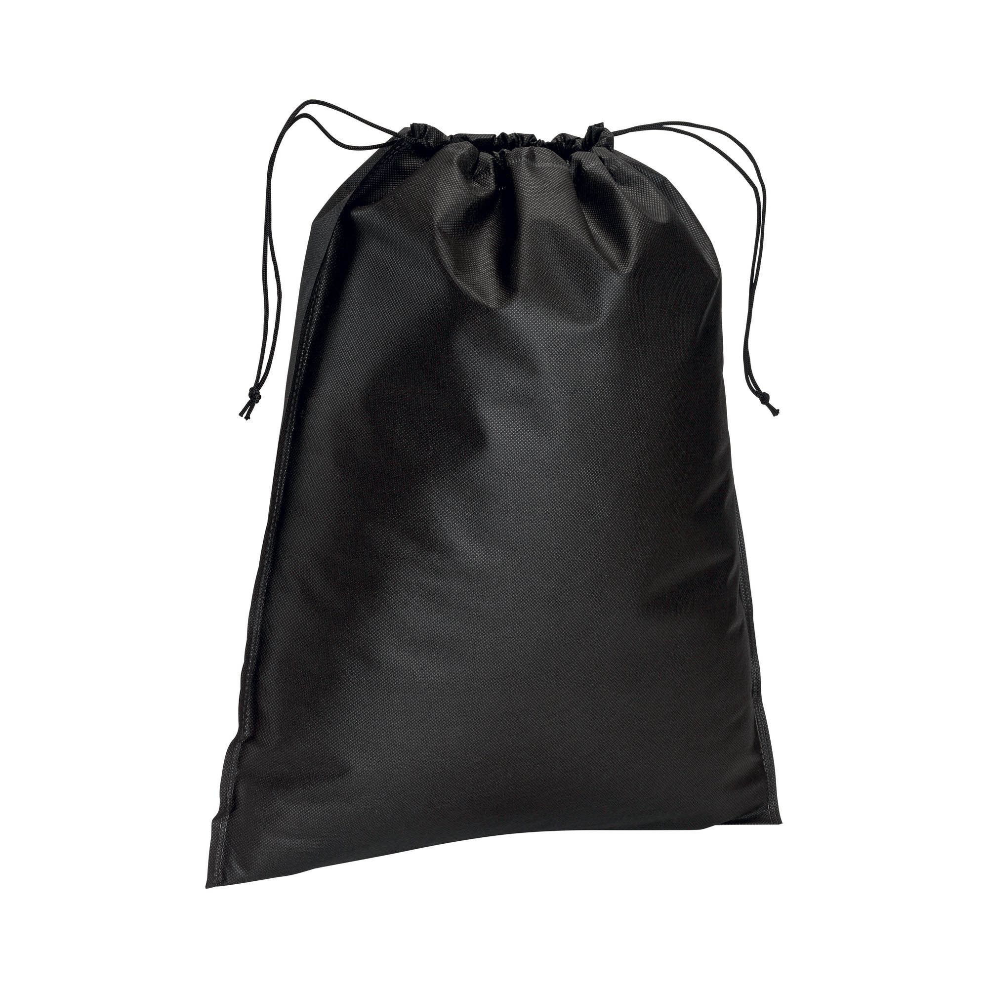 80 g/m2 not woven bag with strings, 40 x 50 cm Black
