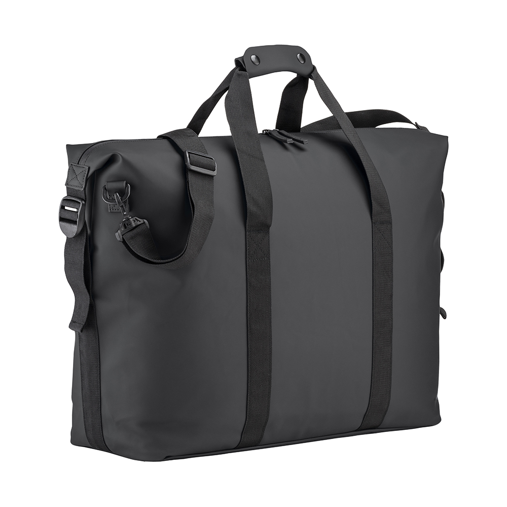 Water-resistant soft PU travel bag Black