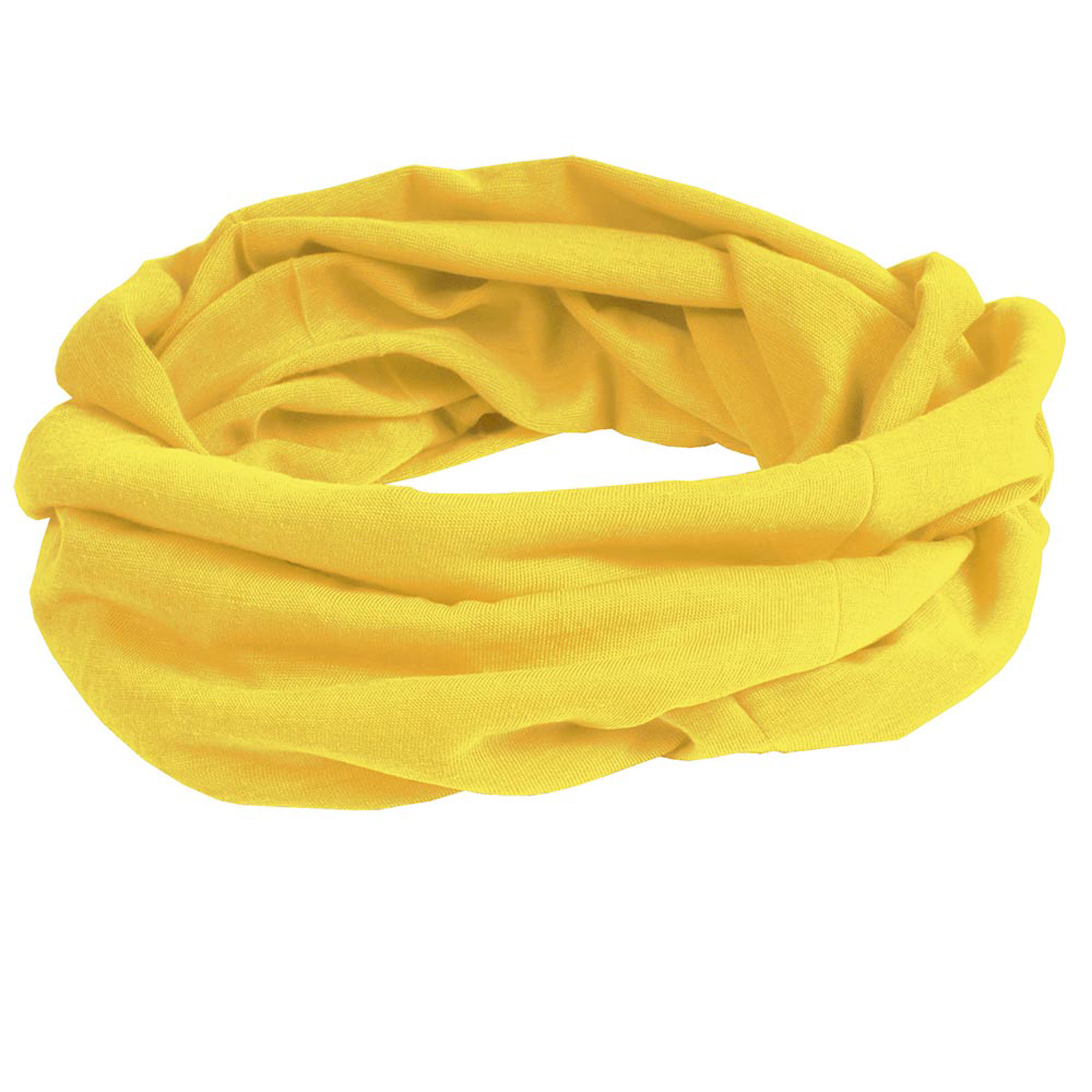 Multifunctional tubular bandana in elastic fabric (polyester/elastane) Yellow