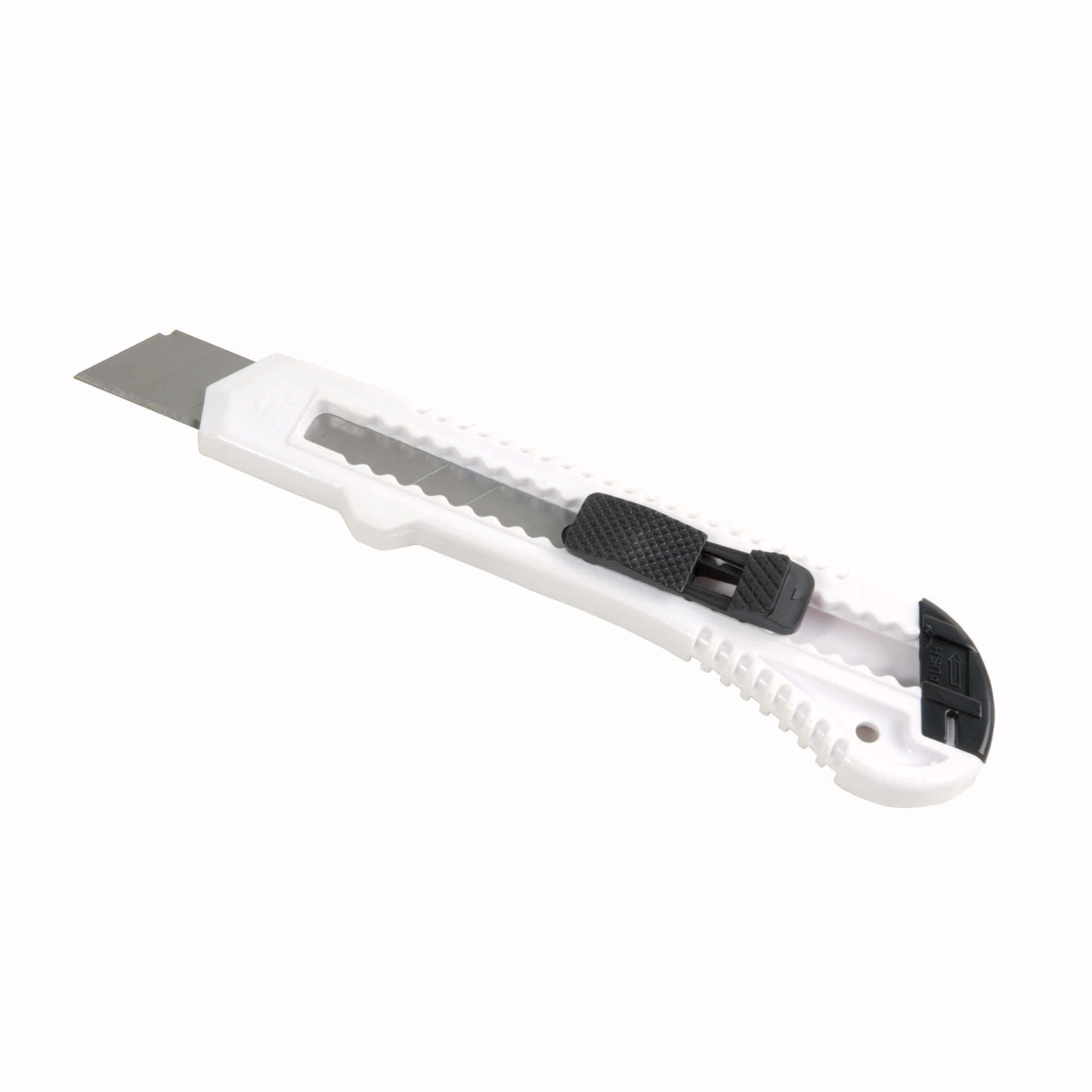 ABS Stanley knife with locking mechanism, medium White