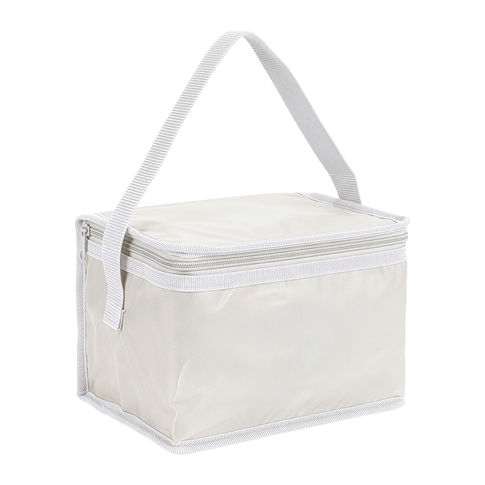 210T polyester cooler bag silver inside White