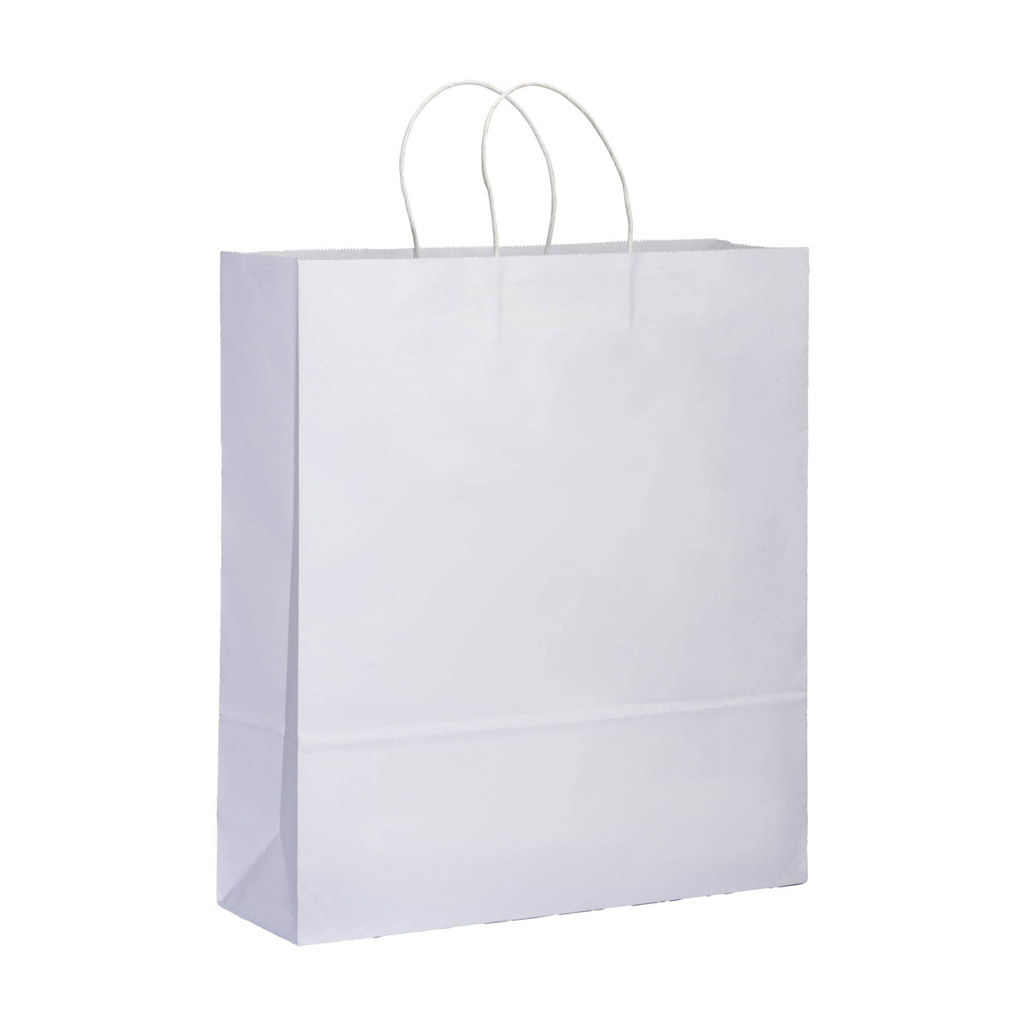 100 gr/m2 paper shopping bag with guesset White