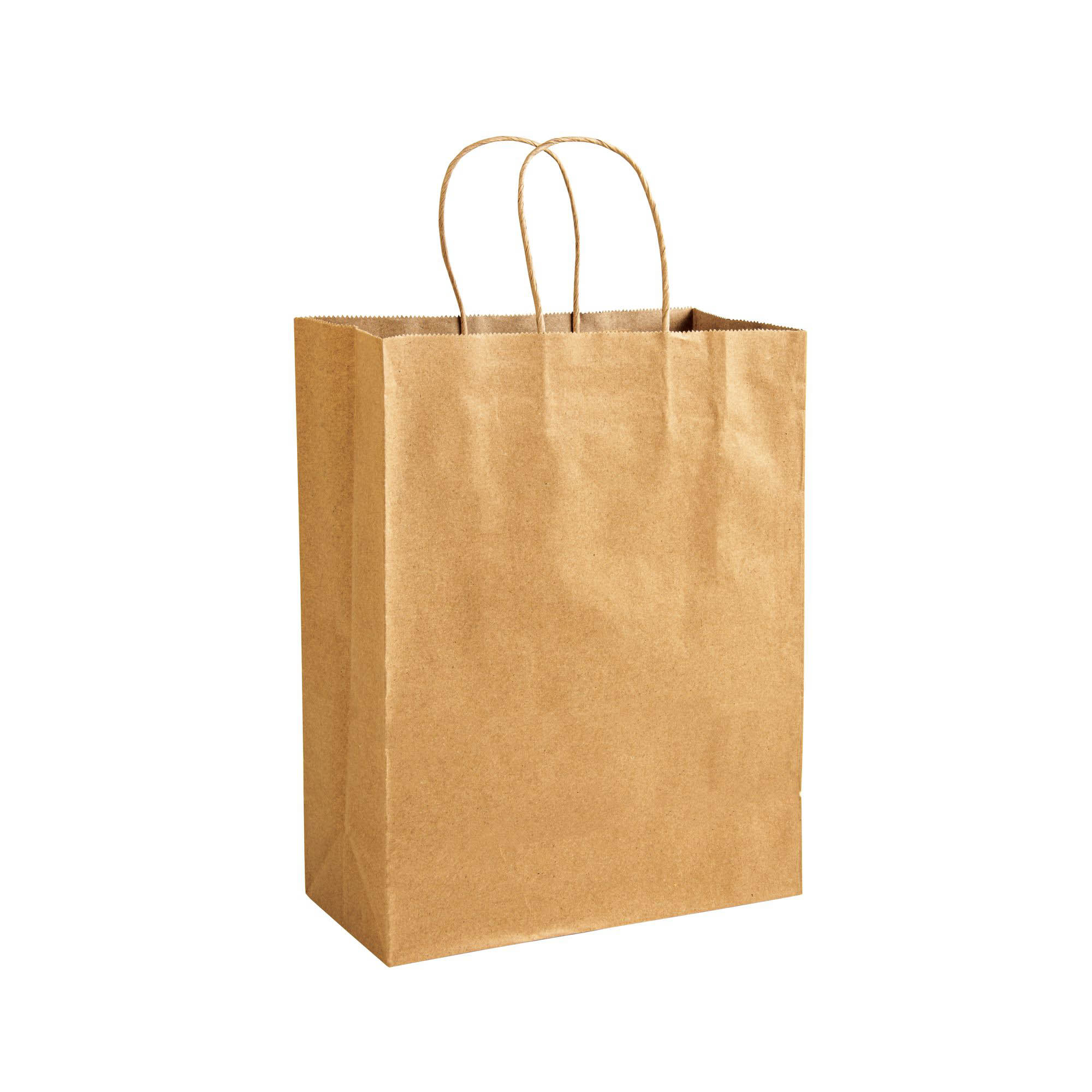 100% recycled paper 100 gr/m2, shopping bag with guesset Natural