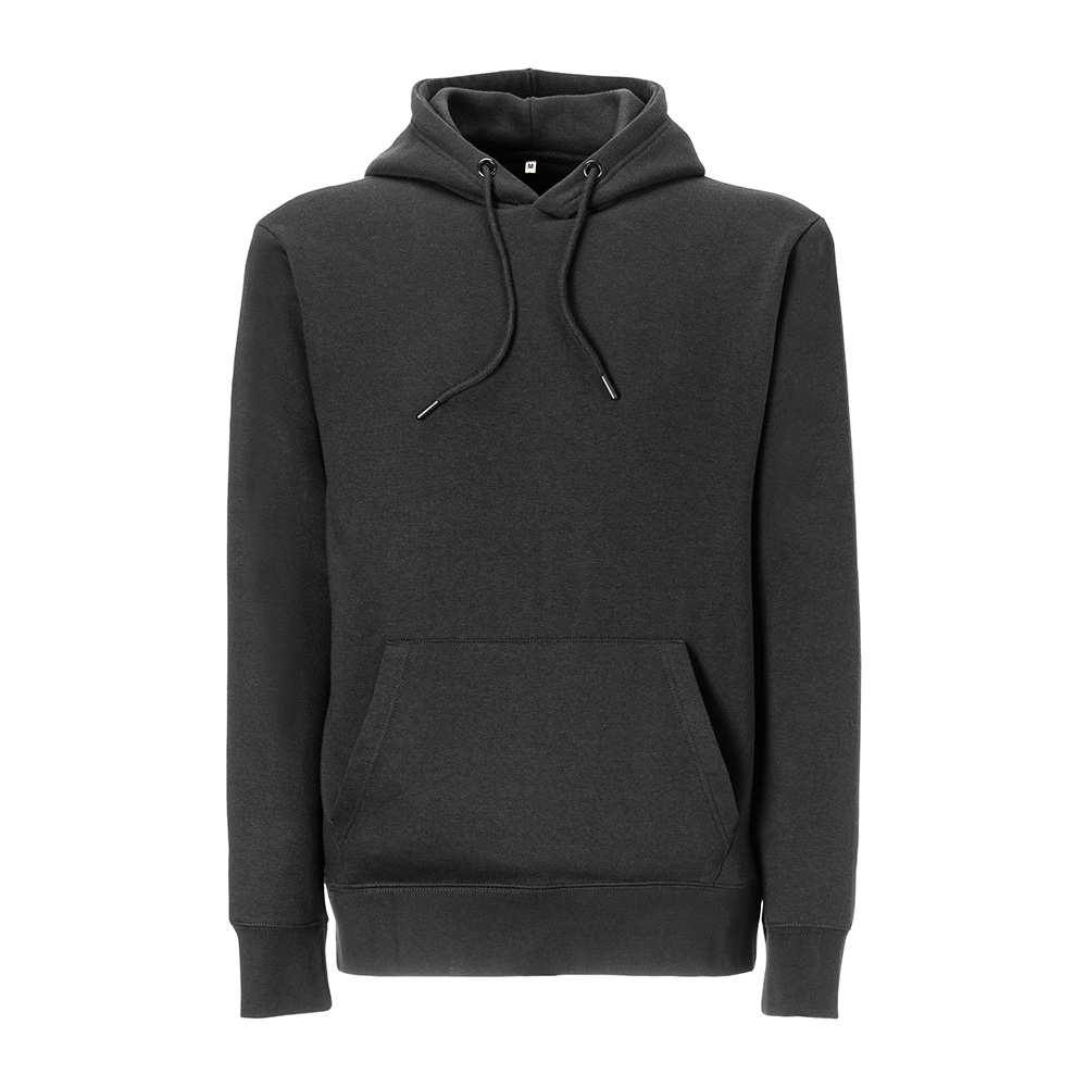 Unisex hoodie in organic cotton and recycled polyester 280 g/m2 Black L