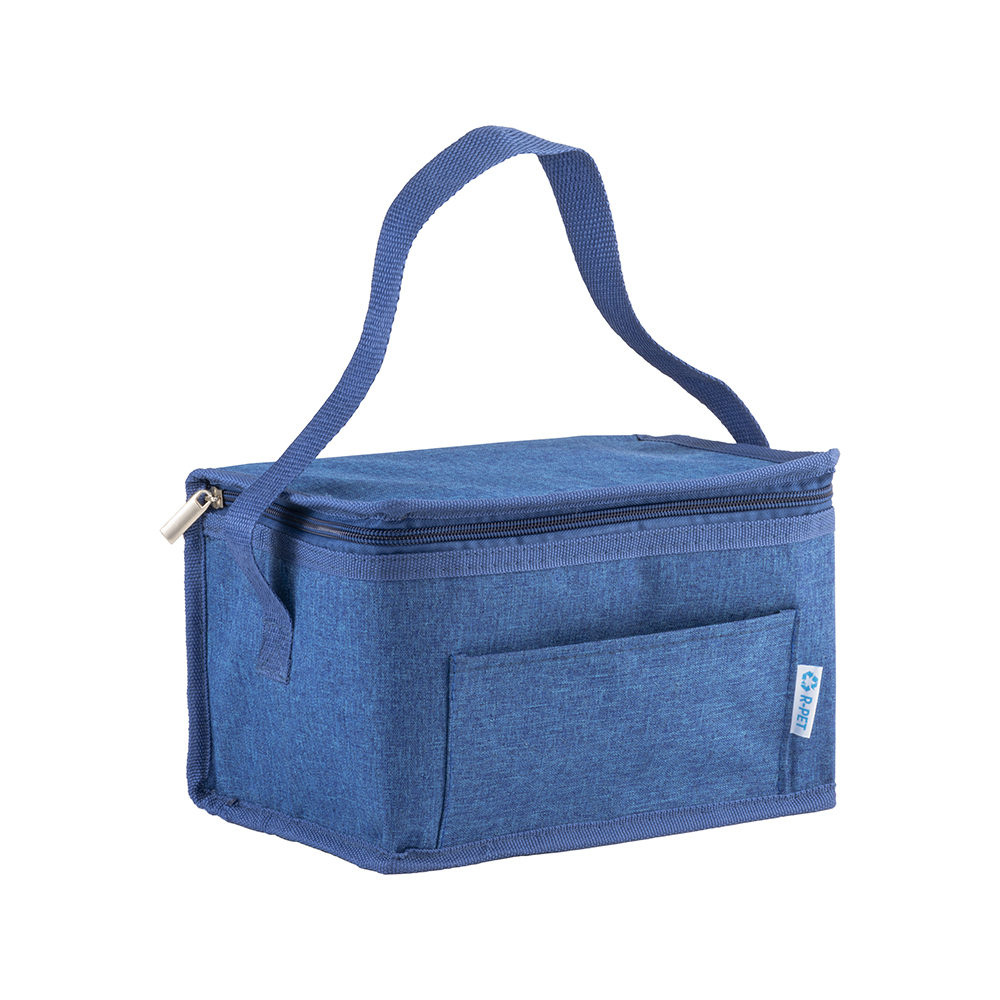 Melange r-pet cooler bag with silver interior Blue