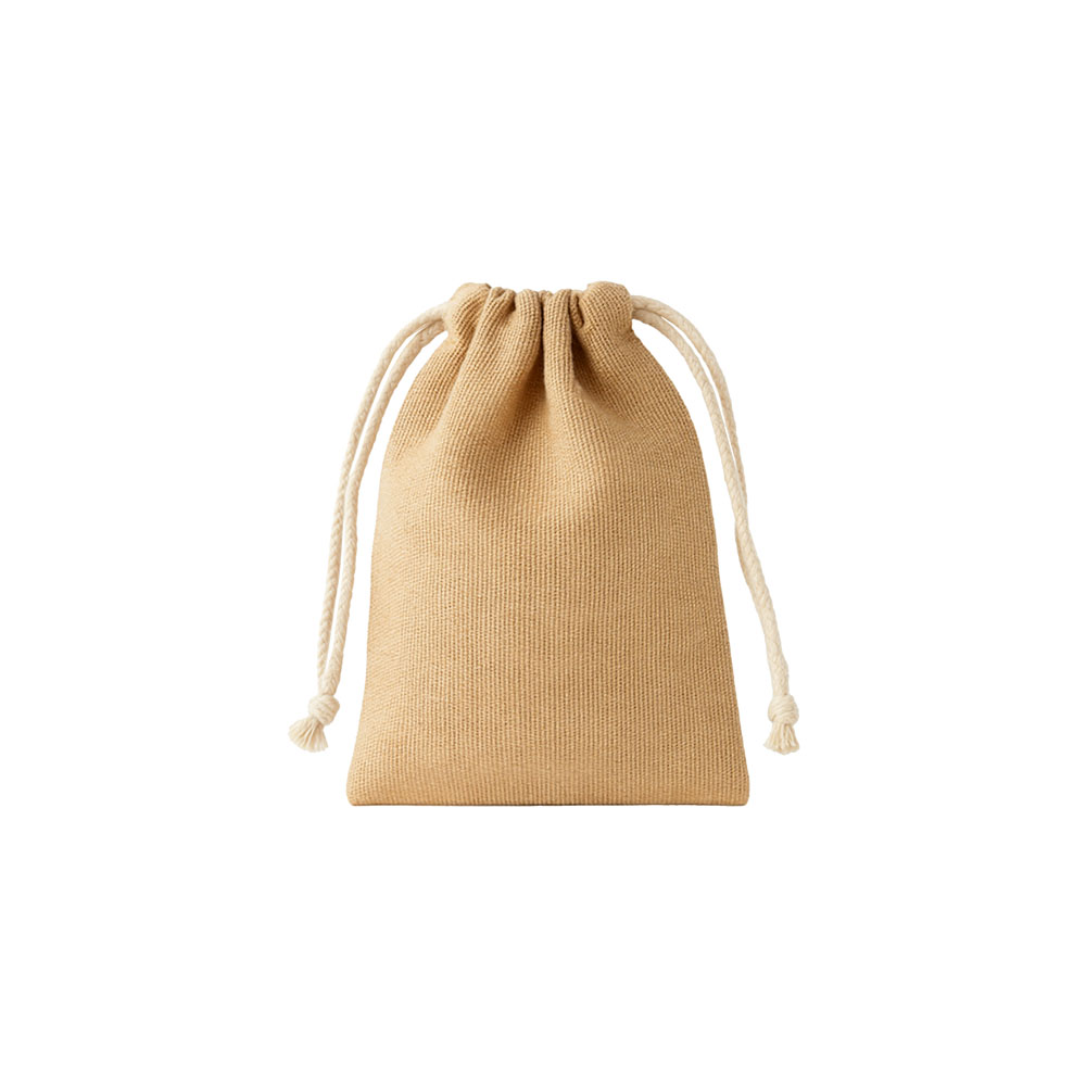 Juco gift bag 250 g/m2. Reclosable thanks to its double drawstring Natural