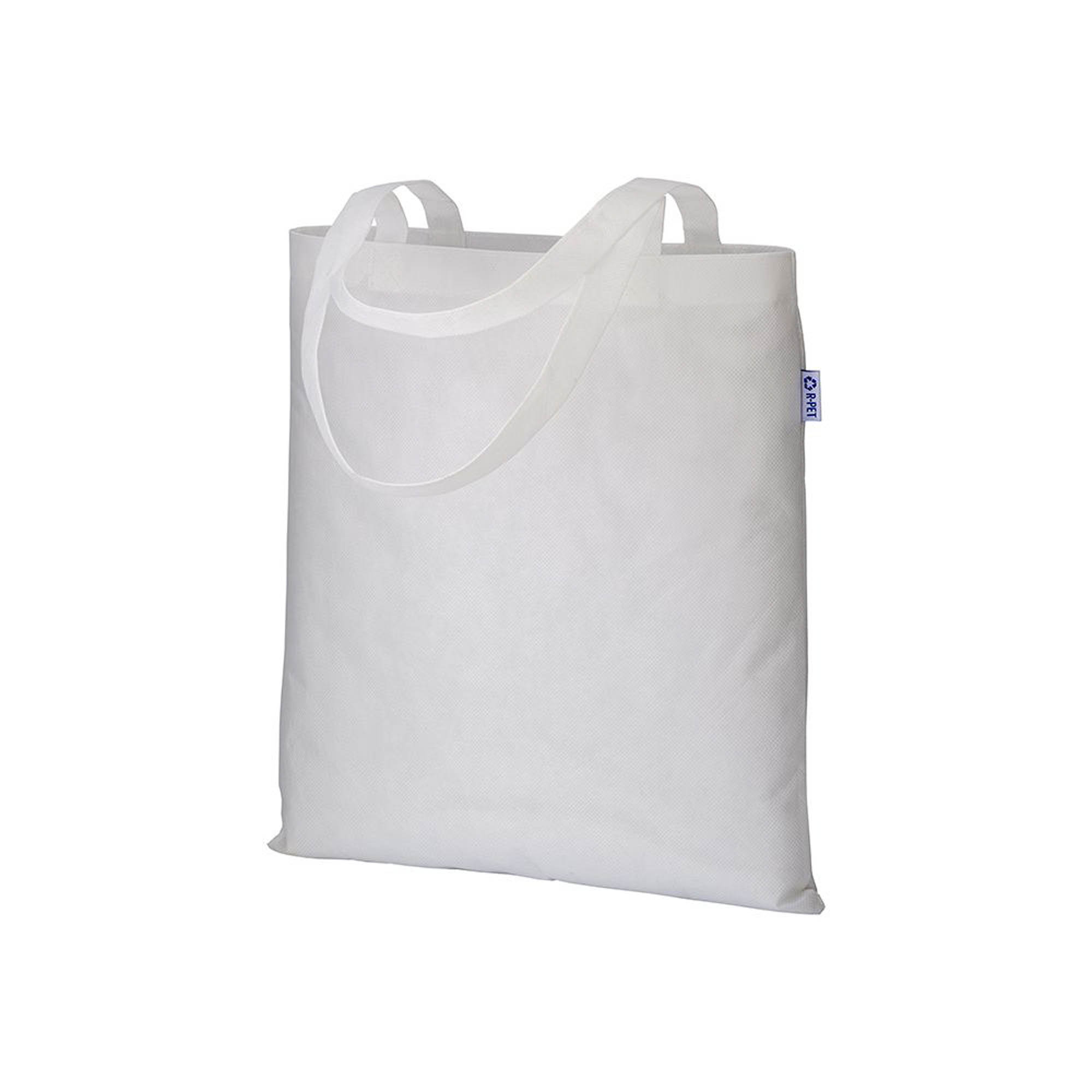 80 g/m2 R-pet shopping bag, long handles White