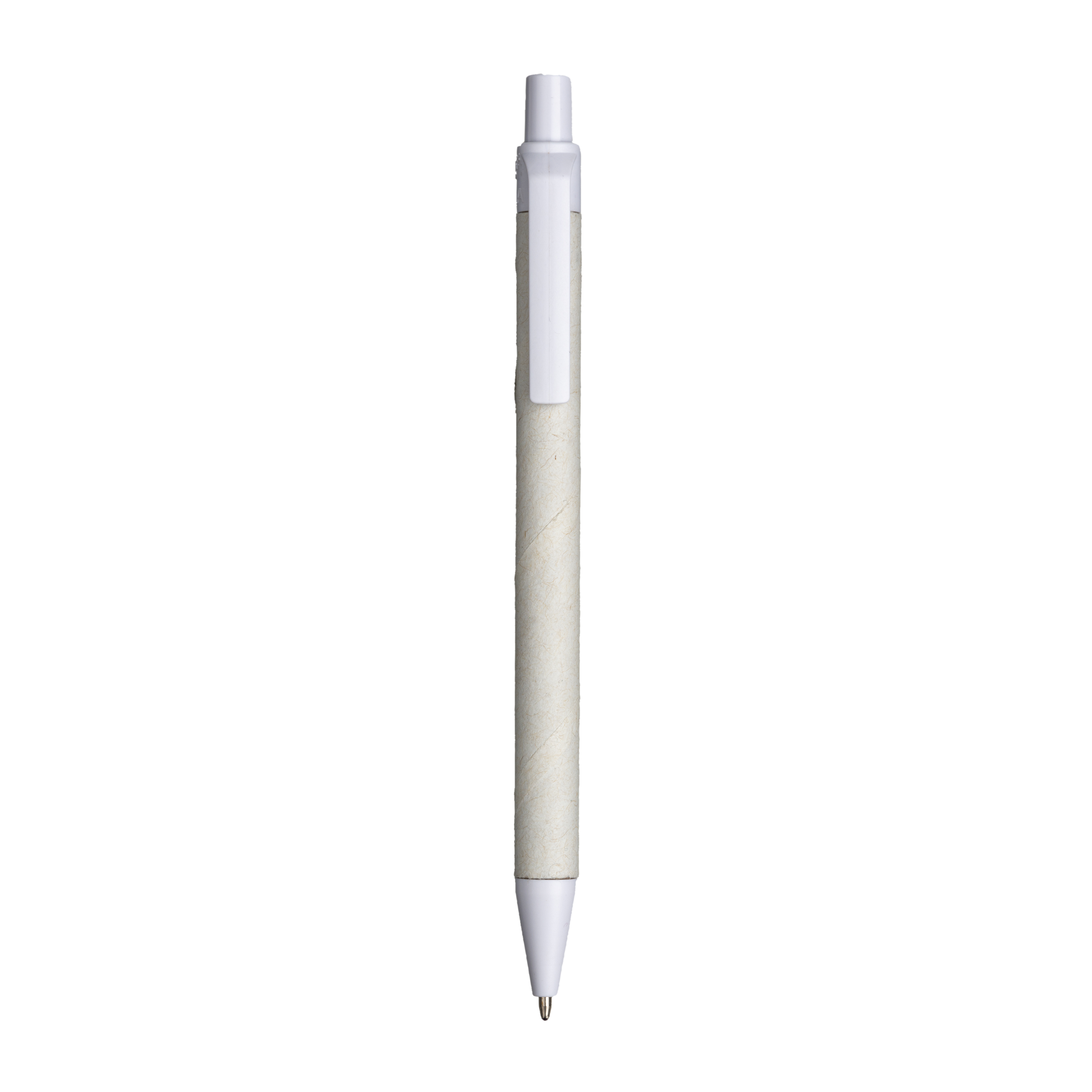 Recycled paper snap pen with coloured PLA details White