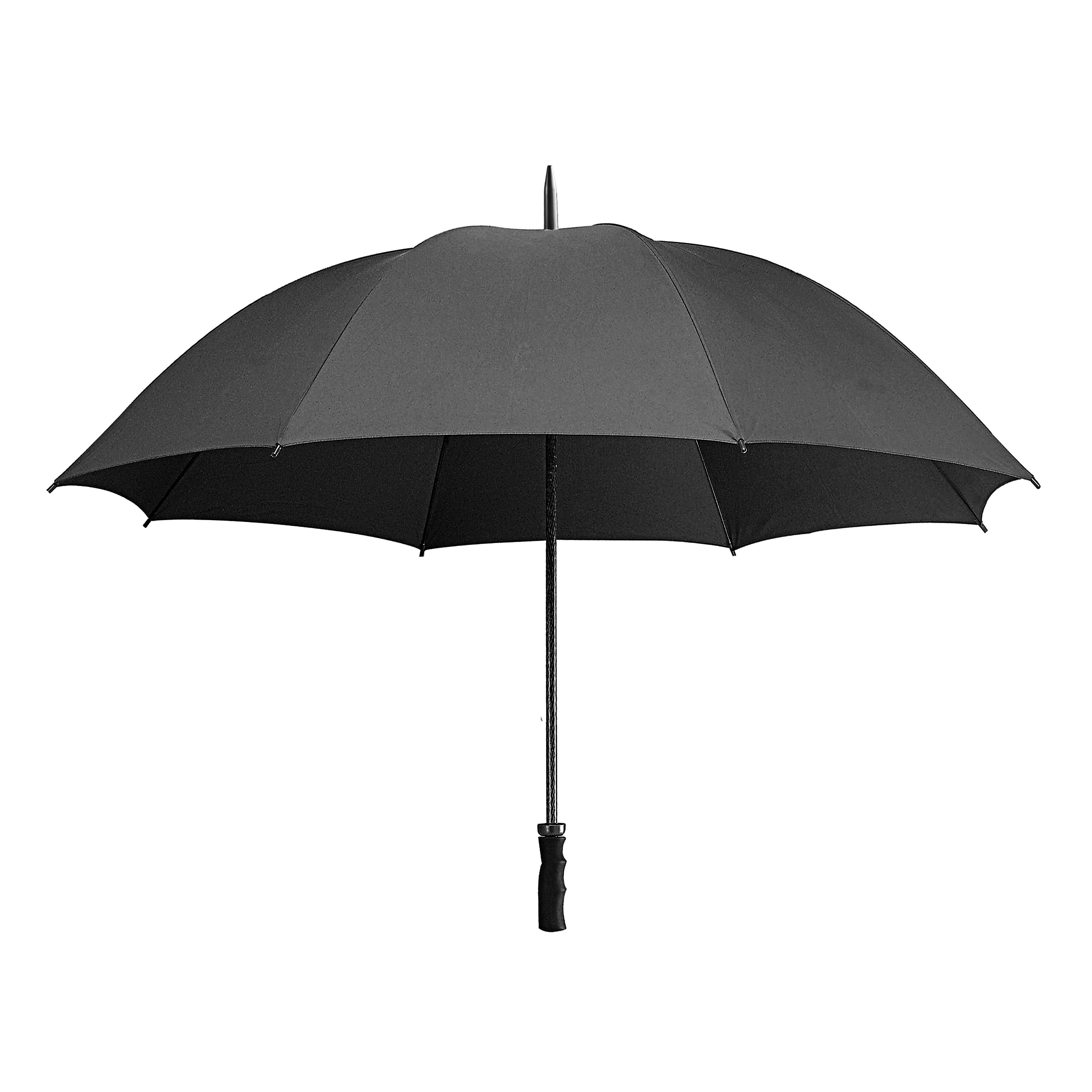 Automatic golf umbrella with lightning protection system,Bakelite shaft,rubberised handle Black
