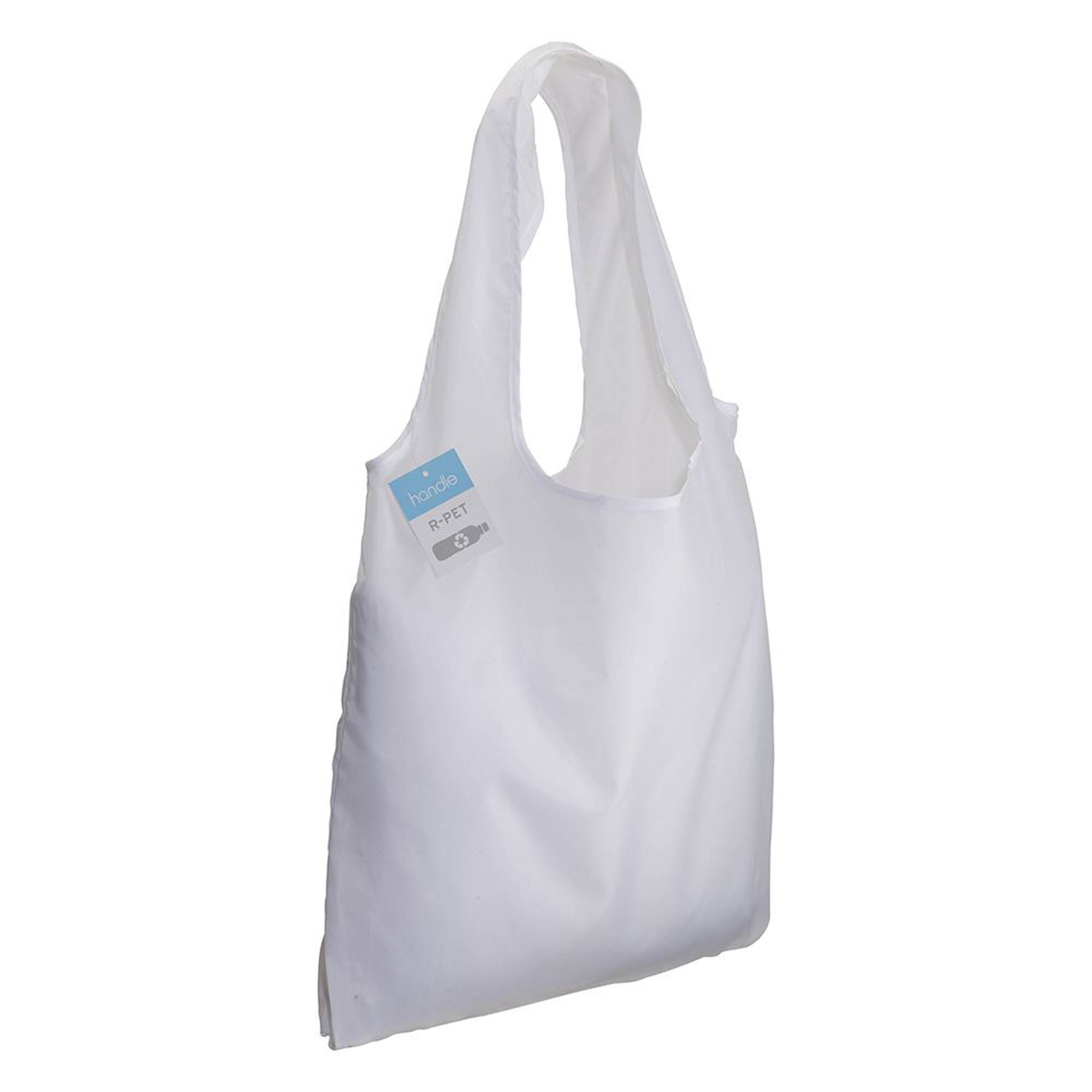 210T RPET foldable shopping bag White