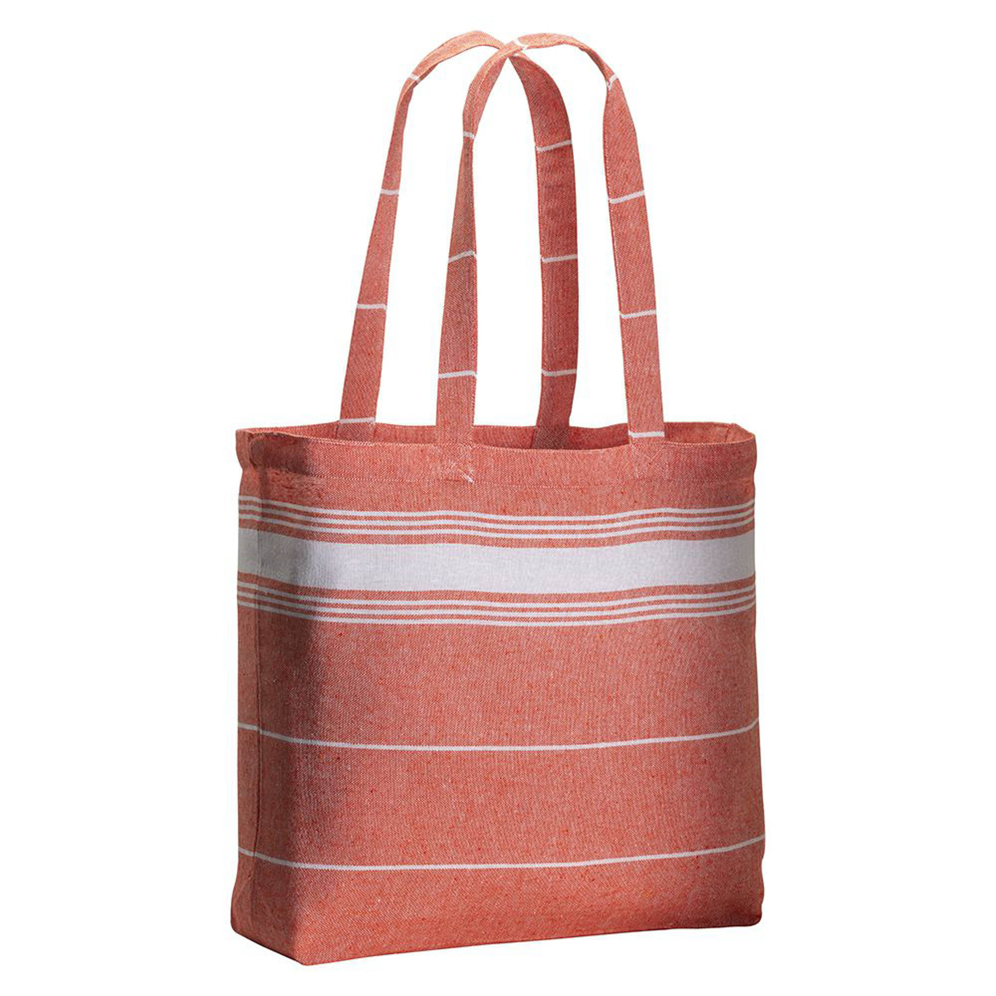 180 g/m2 cotton fouta shopping bag, long handles Orange