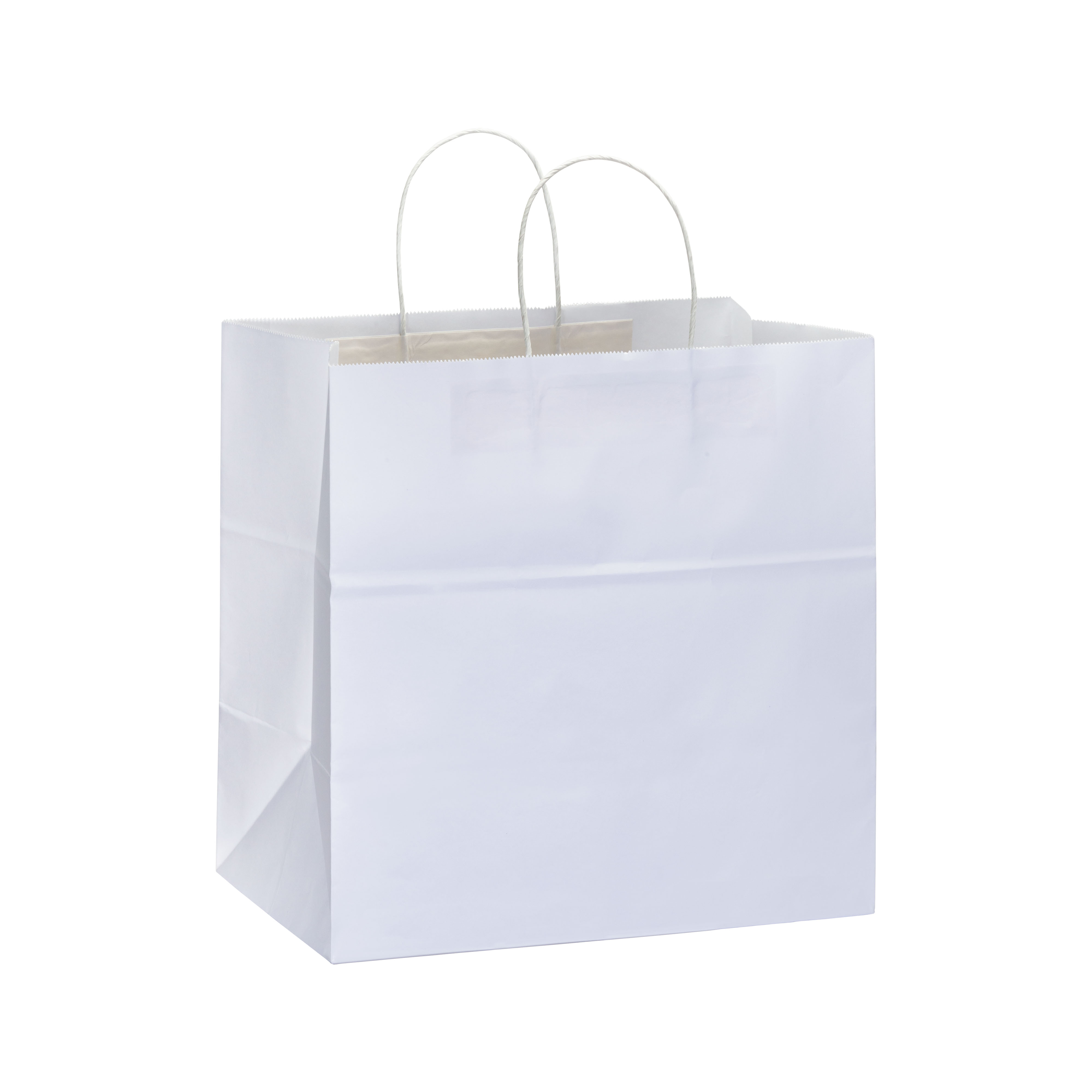 100 gr/m2 paper shopping bag with guesset White