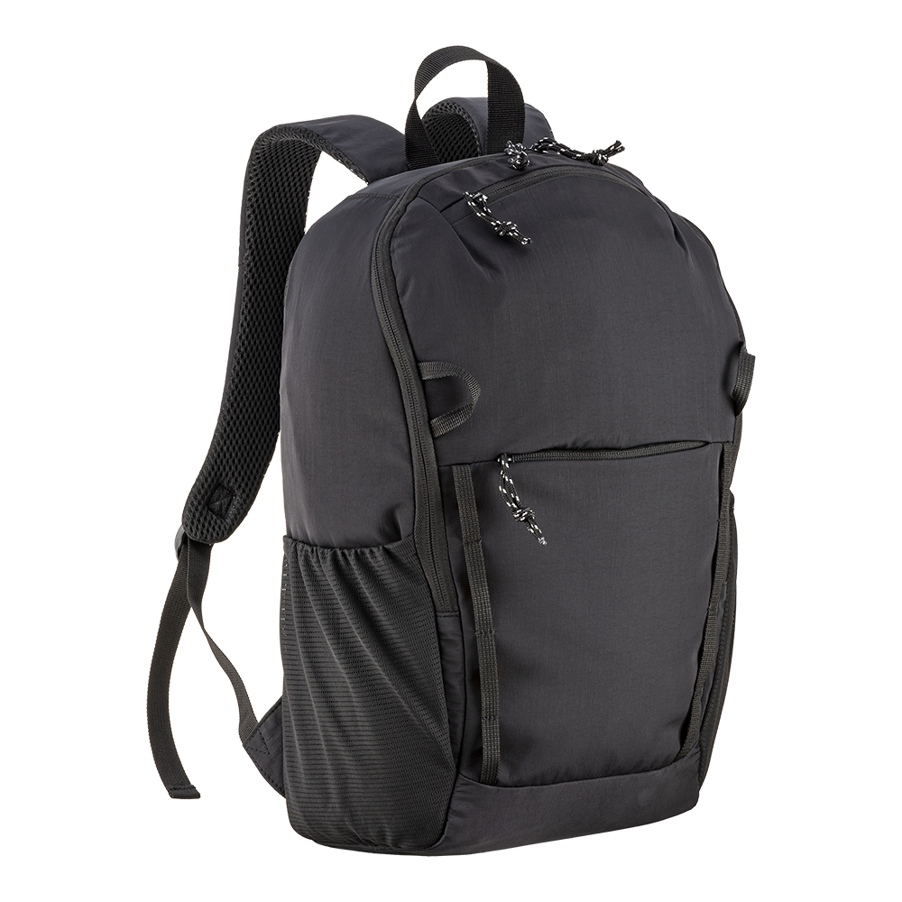 15 inch laptop backpack made of 70 percent polyester and 30 percent nylon 280D Black