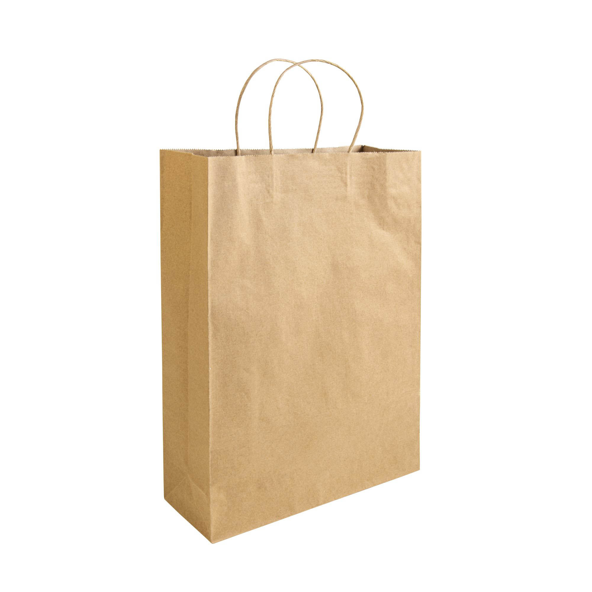 100% recycled paper 100 gr/m2, shopping bag with guesset Natural