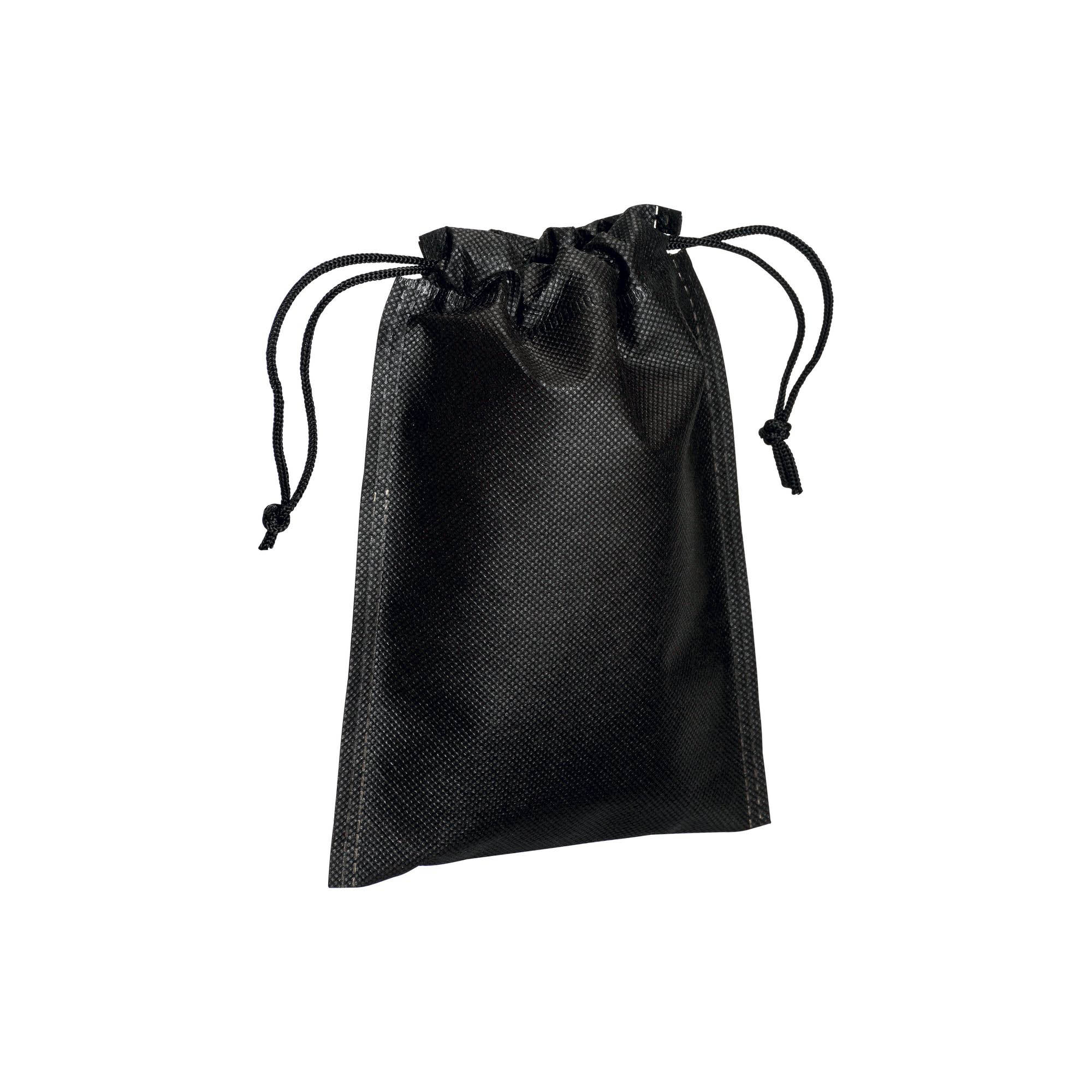 80g/m2 not woven bag with strings, 15 x 20 cm Black