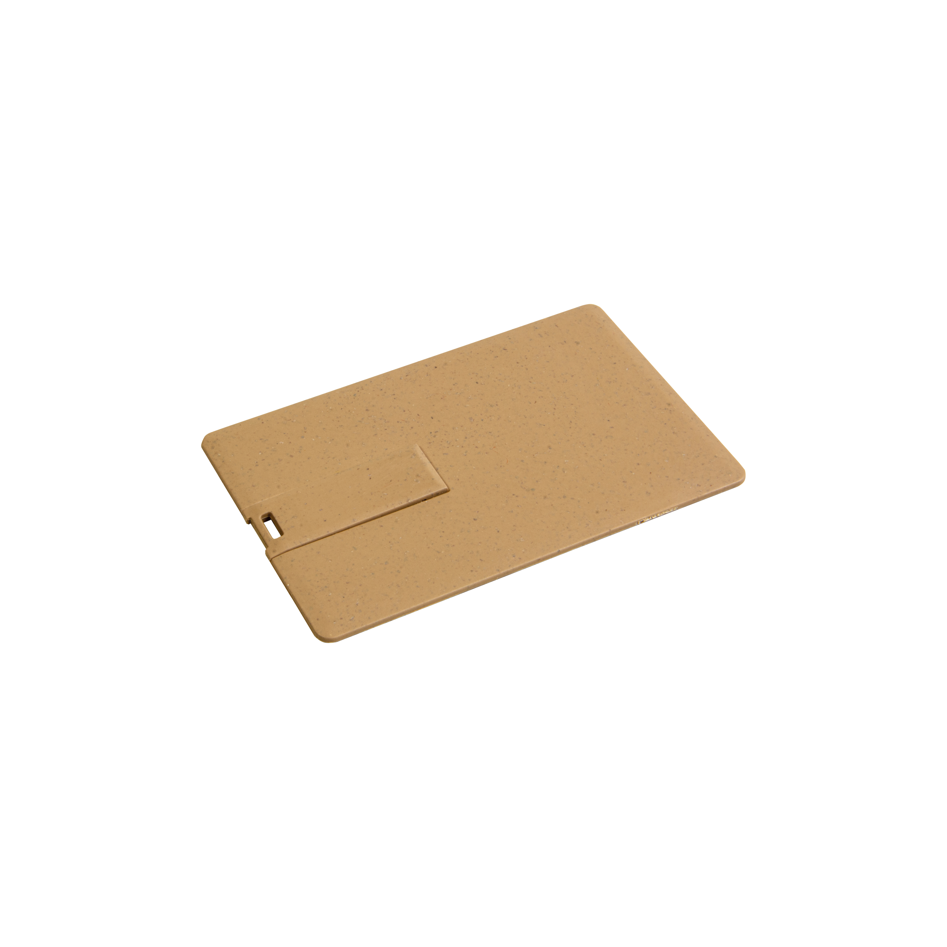 4GB wheat-straw and PP card shape pen drive. Upload on request with delivery in 2 weeks Brown