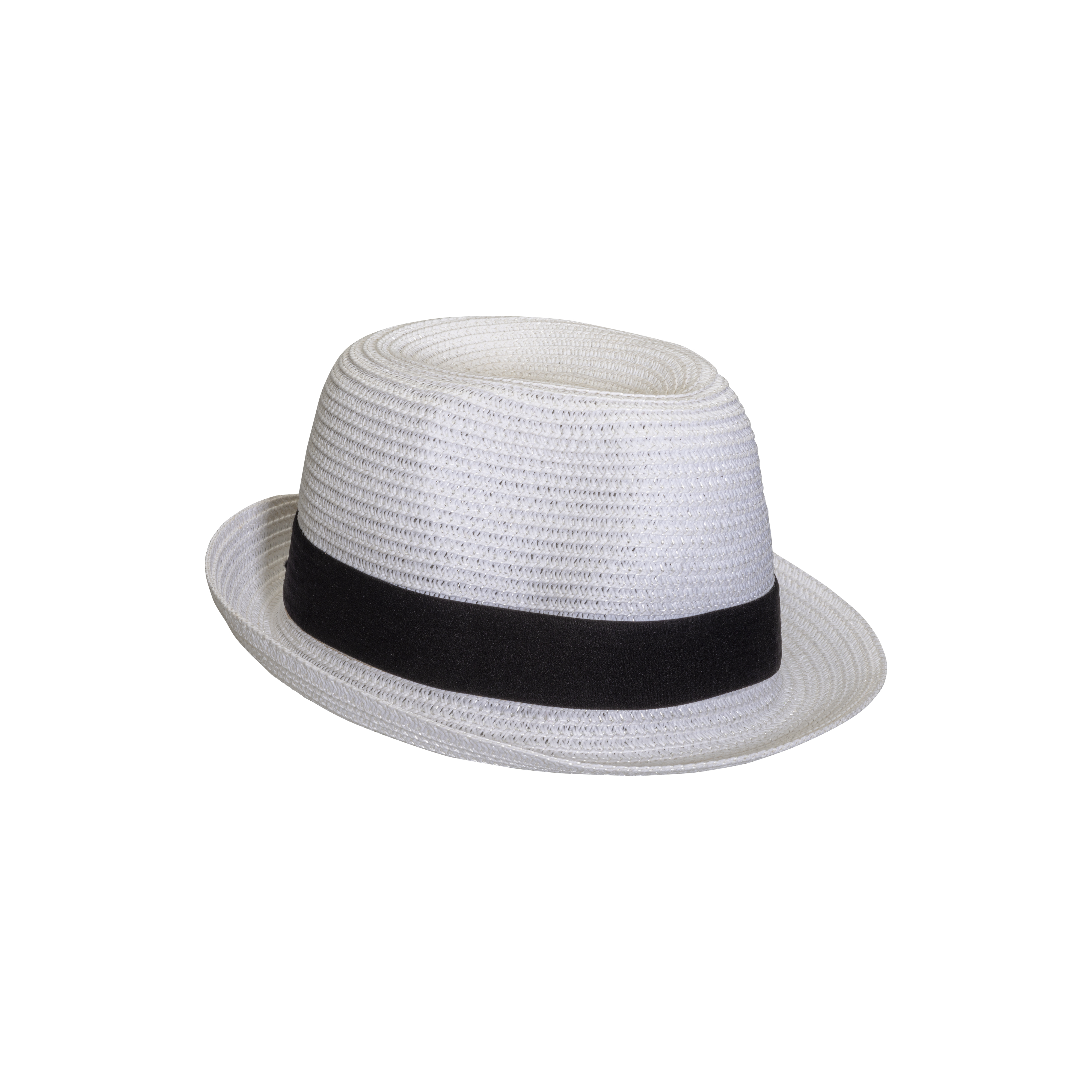 Paper and polyester hat with elastic band customizable White