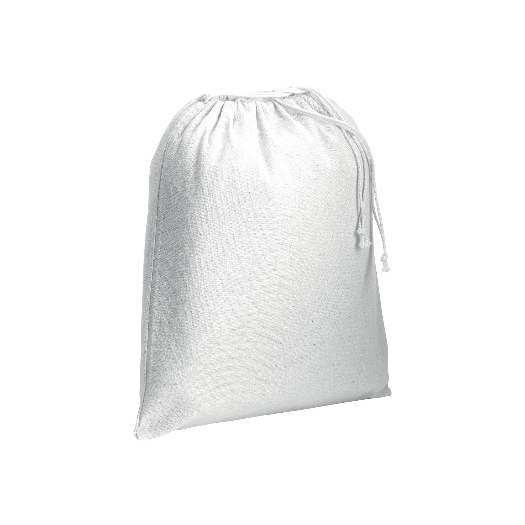 120 g/m2 cotton drawstring bag, 25 x 30 cm White