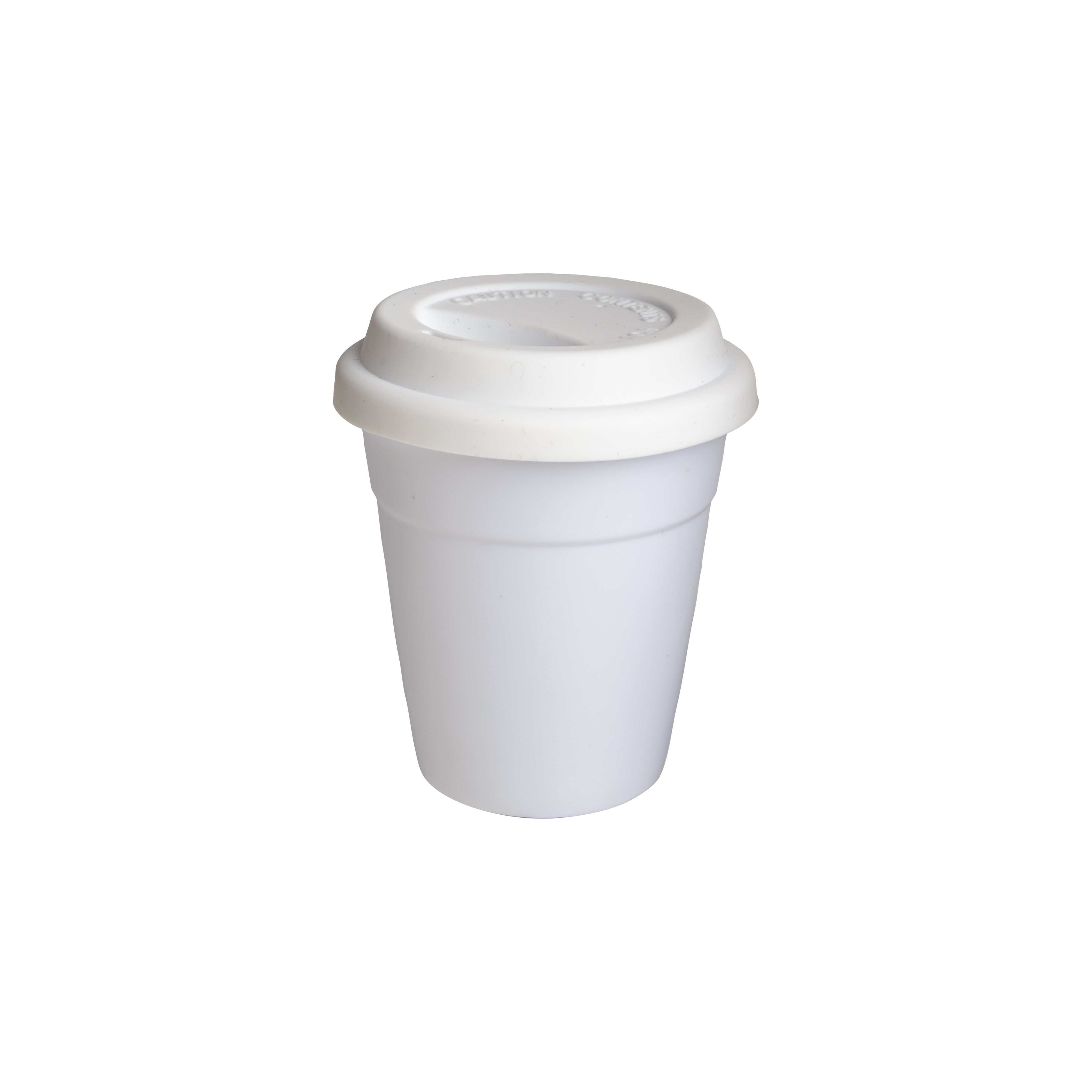 Reusable PP cup with silicone cap White