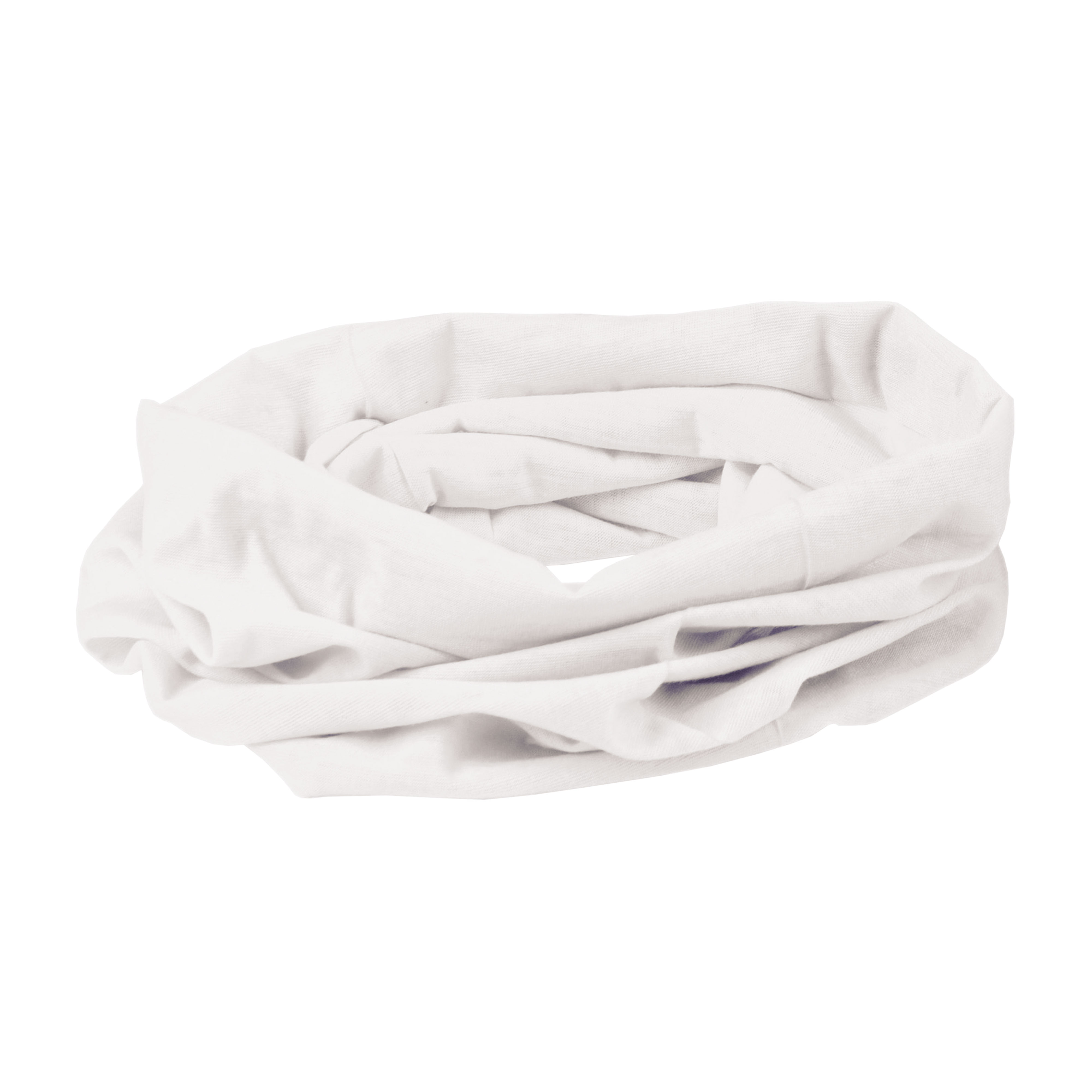 Multifunctional tubular bandana in elastic fabric (polyester/elastane) White