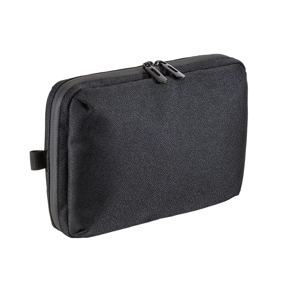 Tech organiser in recycled 600D jacquard polyester (R-PET inner lining) Black
