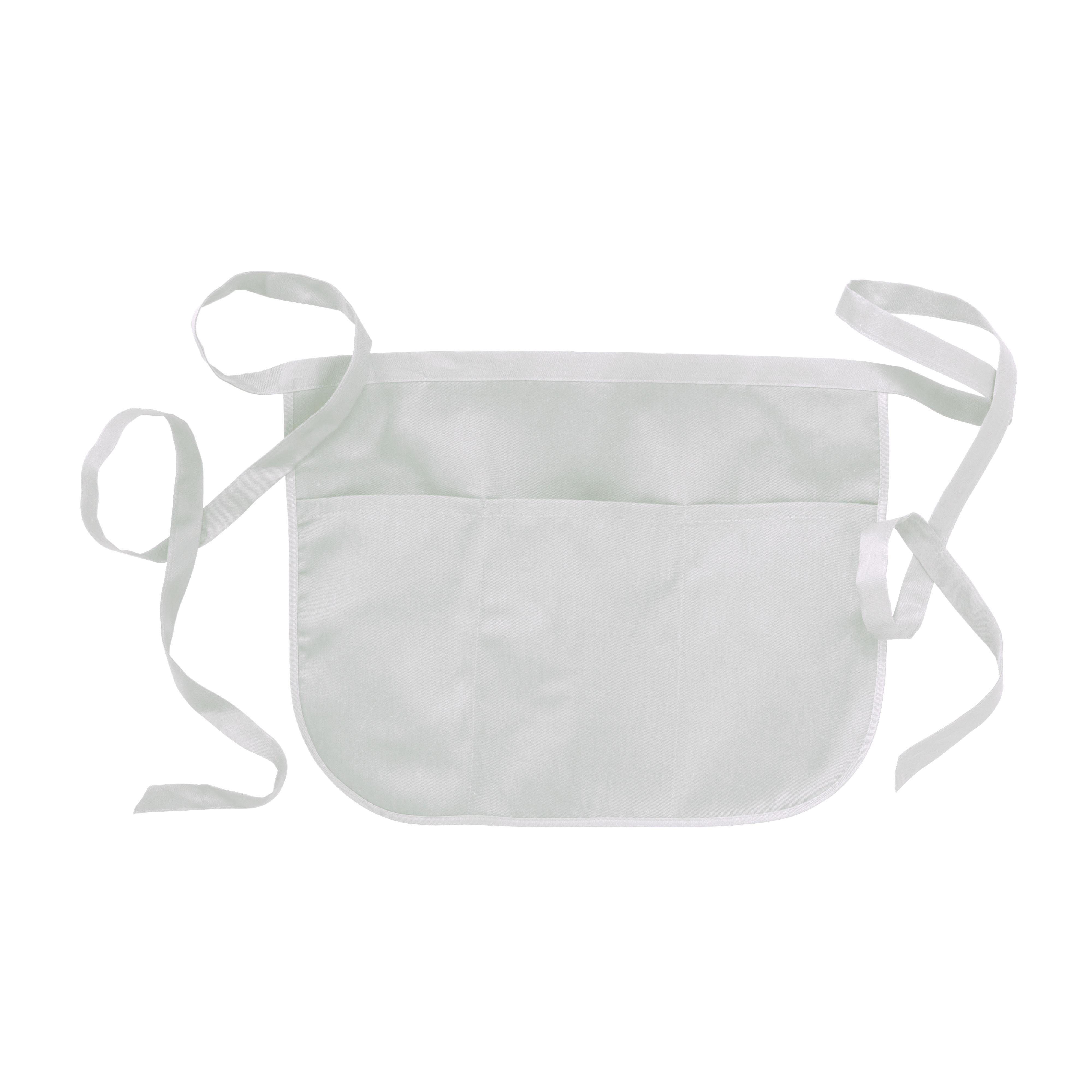 20% cotton/80% polyester (180 g/m2) bartender apron with 3 front pockets, 49 x 34 cm White