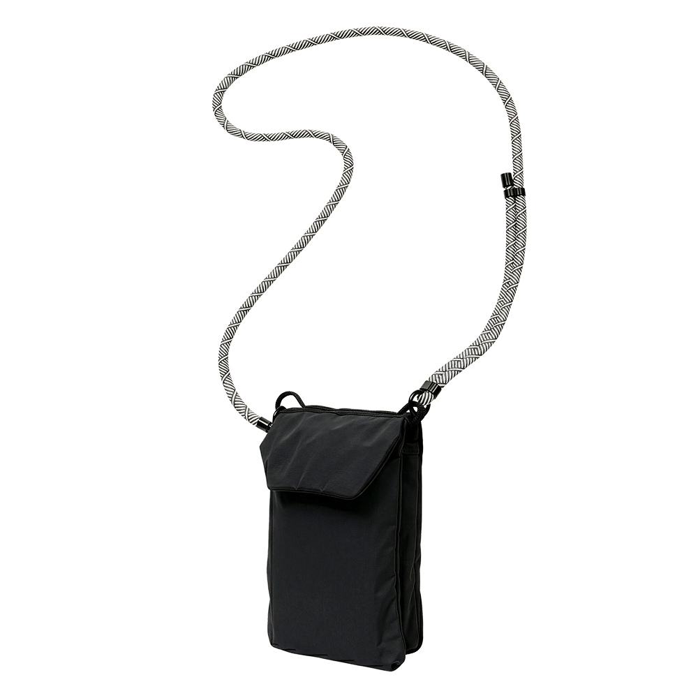 Crossbody smartphone bag in 70D ripstop polyester Black