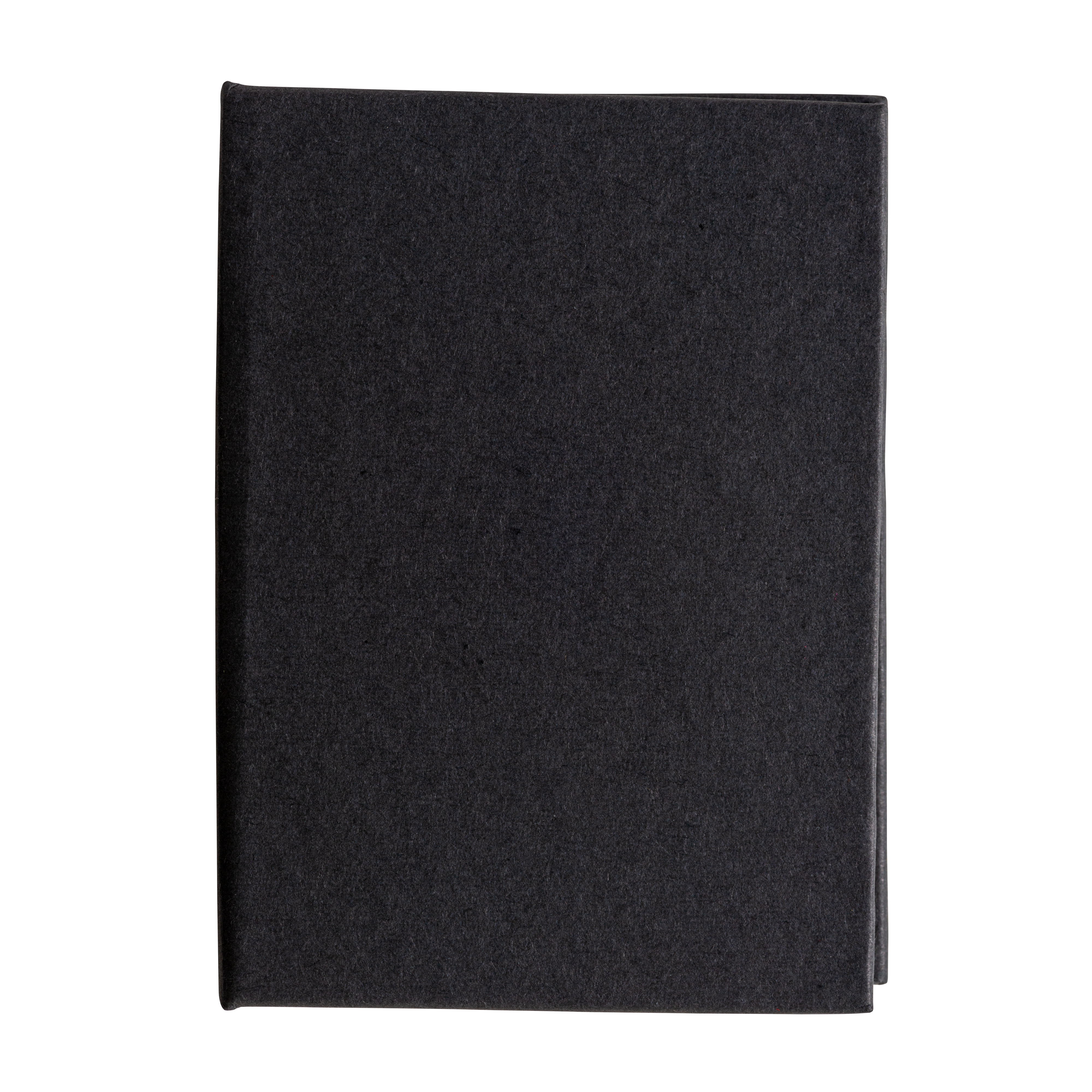 Small cardboard notebook containing sticky notes Black