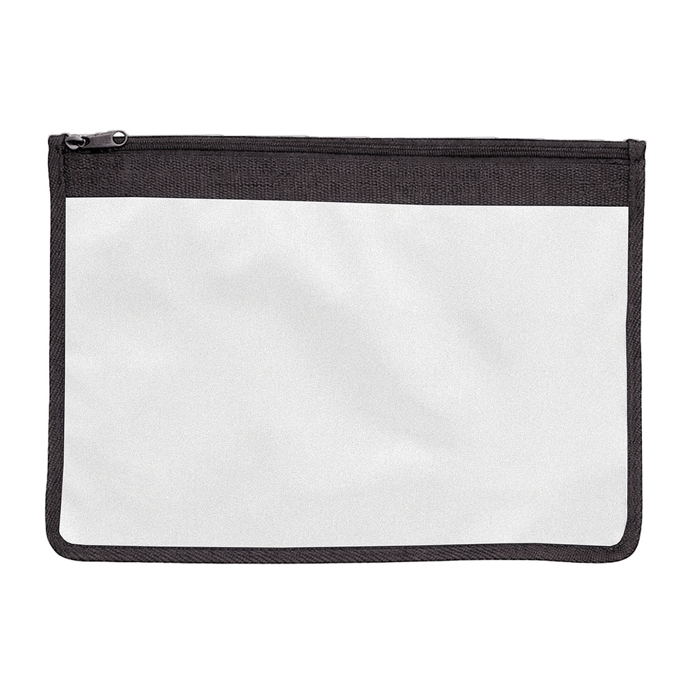 420D polyester brief folder, zip closure White