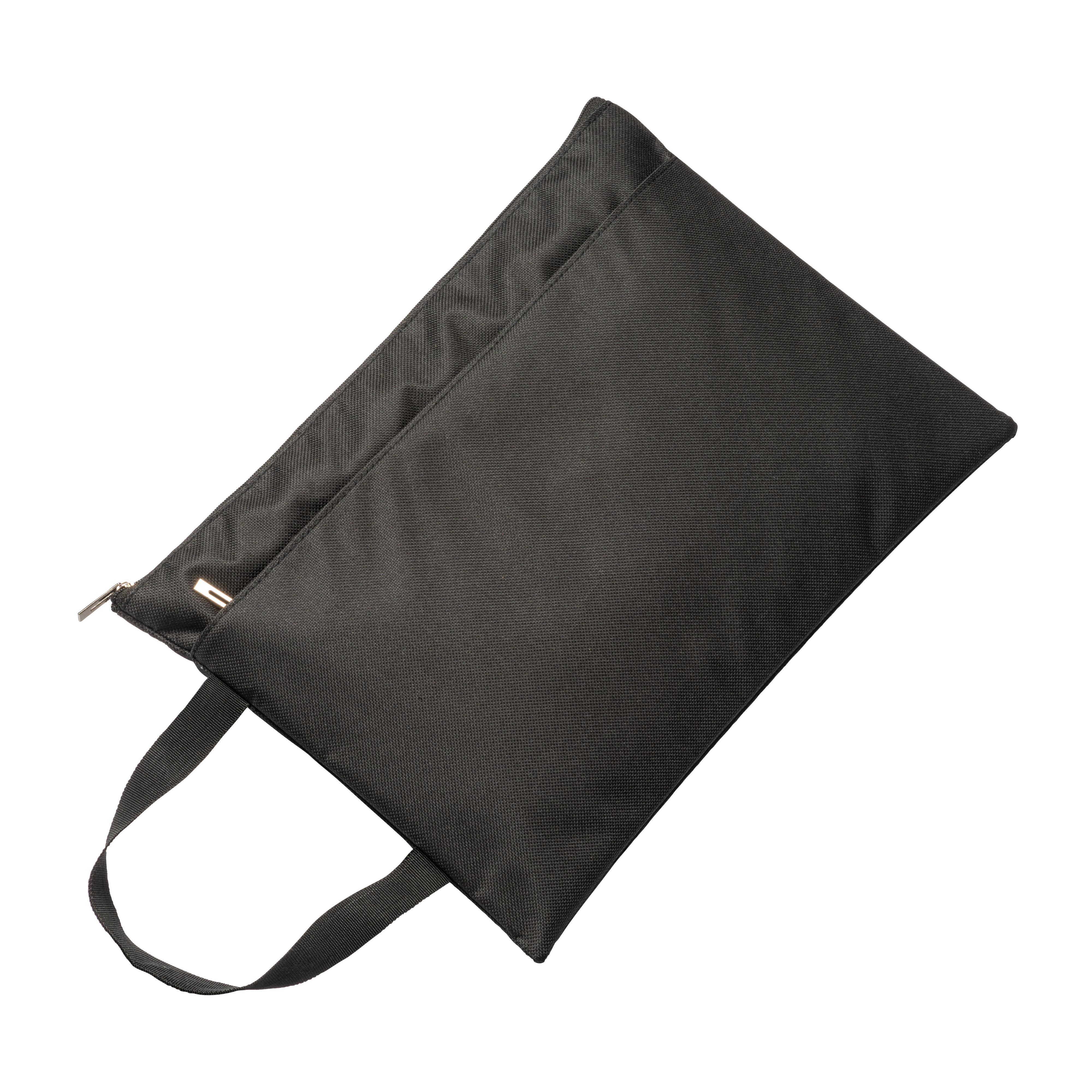 Polyester document holder with front pocket Black