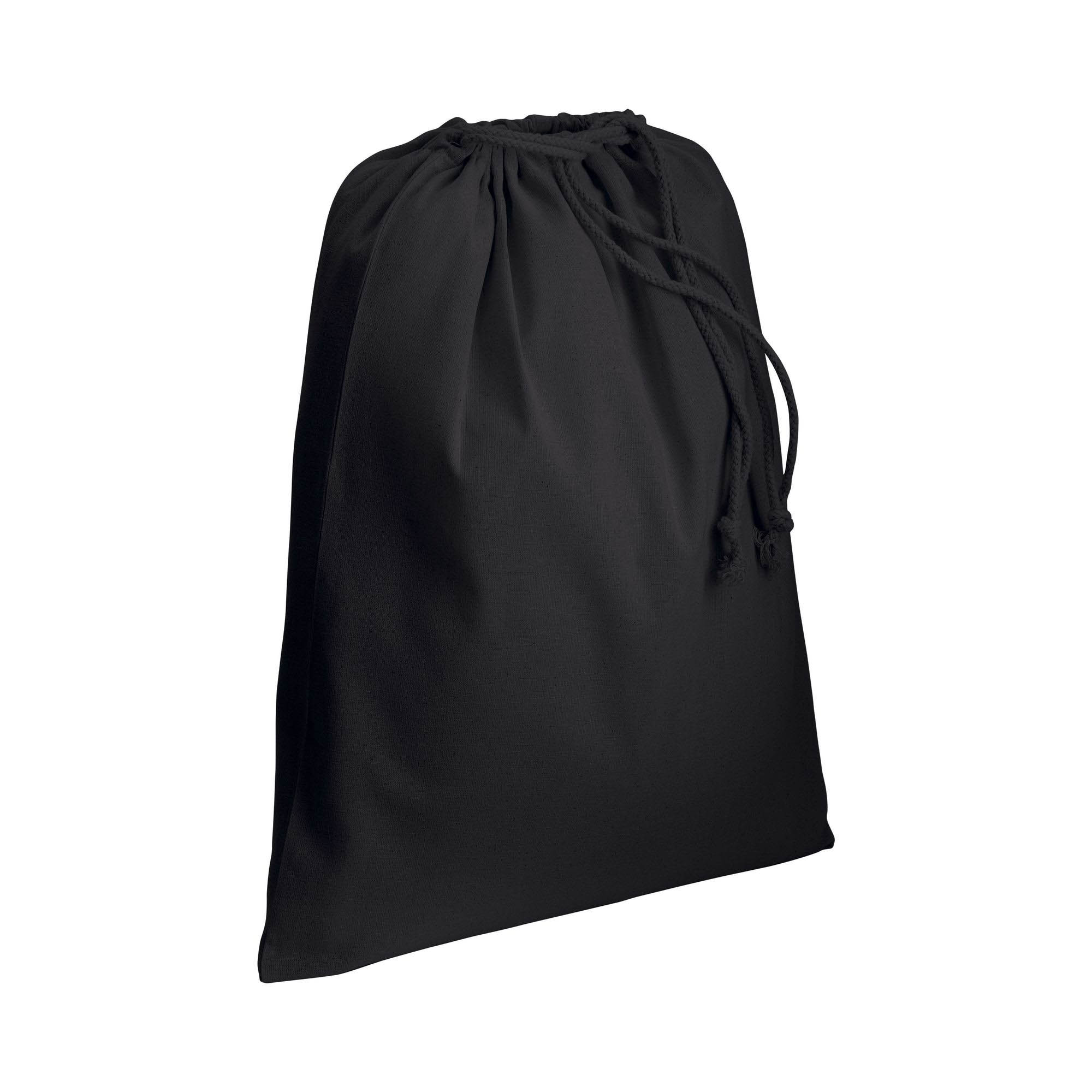 120 g/m2 cotton drawstring bag, 40 x 50 cm Black