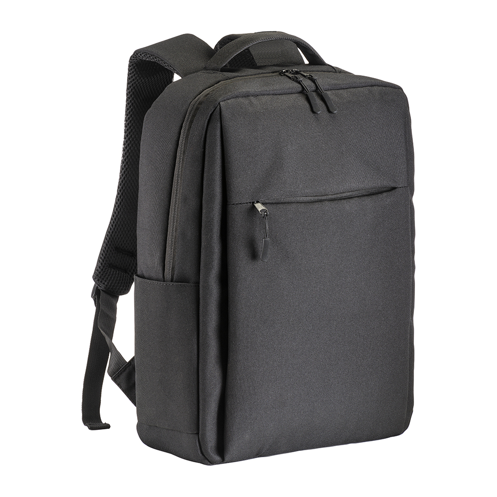 Laptop backpack (15) made of recycled PET (R-PET) Black