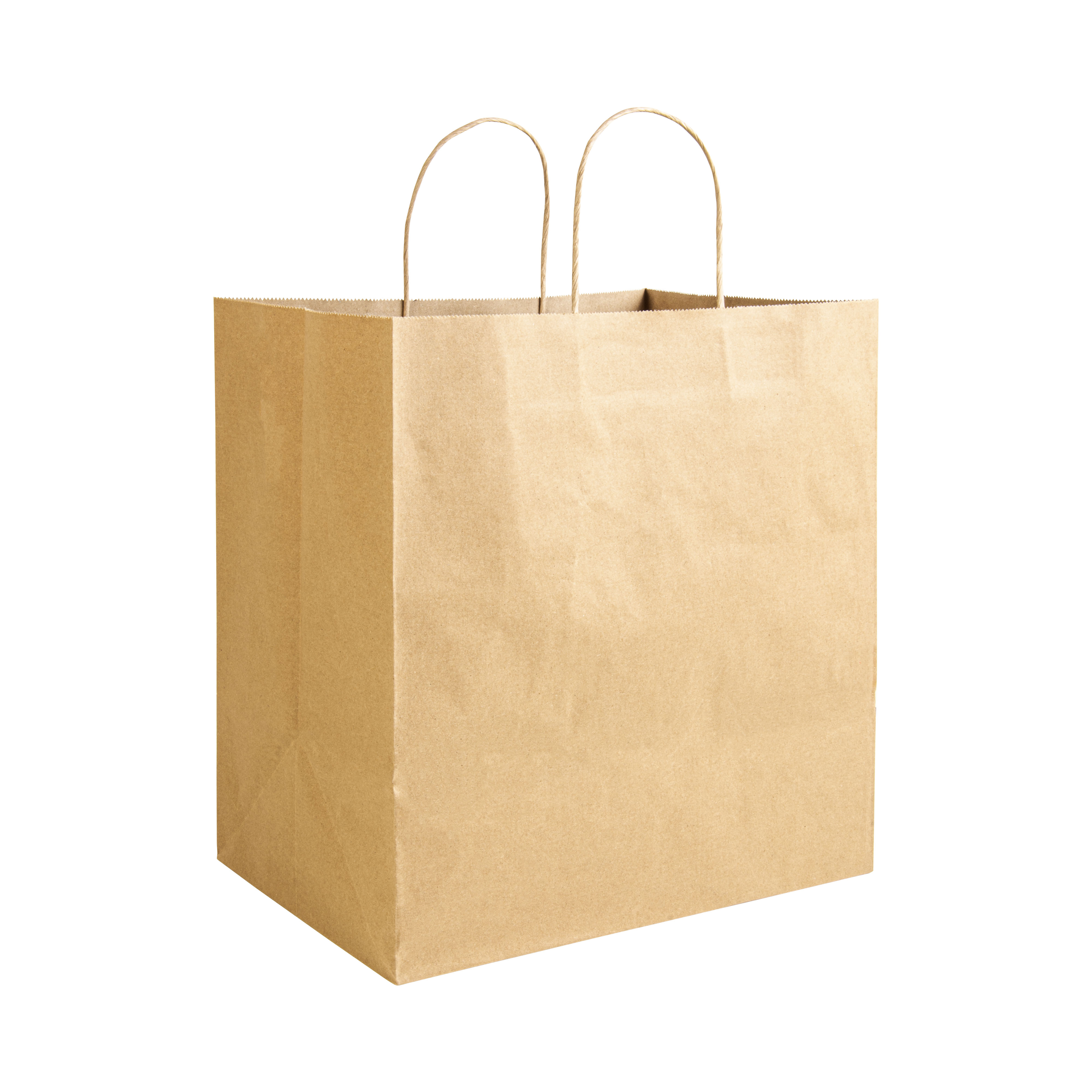 100% recycled paper 100 gr/m2, shopping bag with guesset Natural