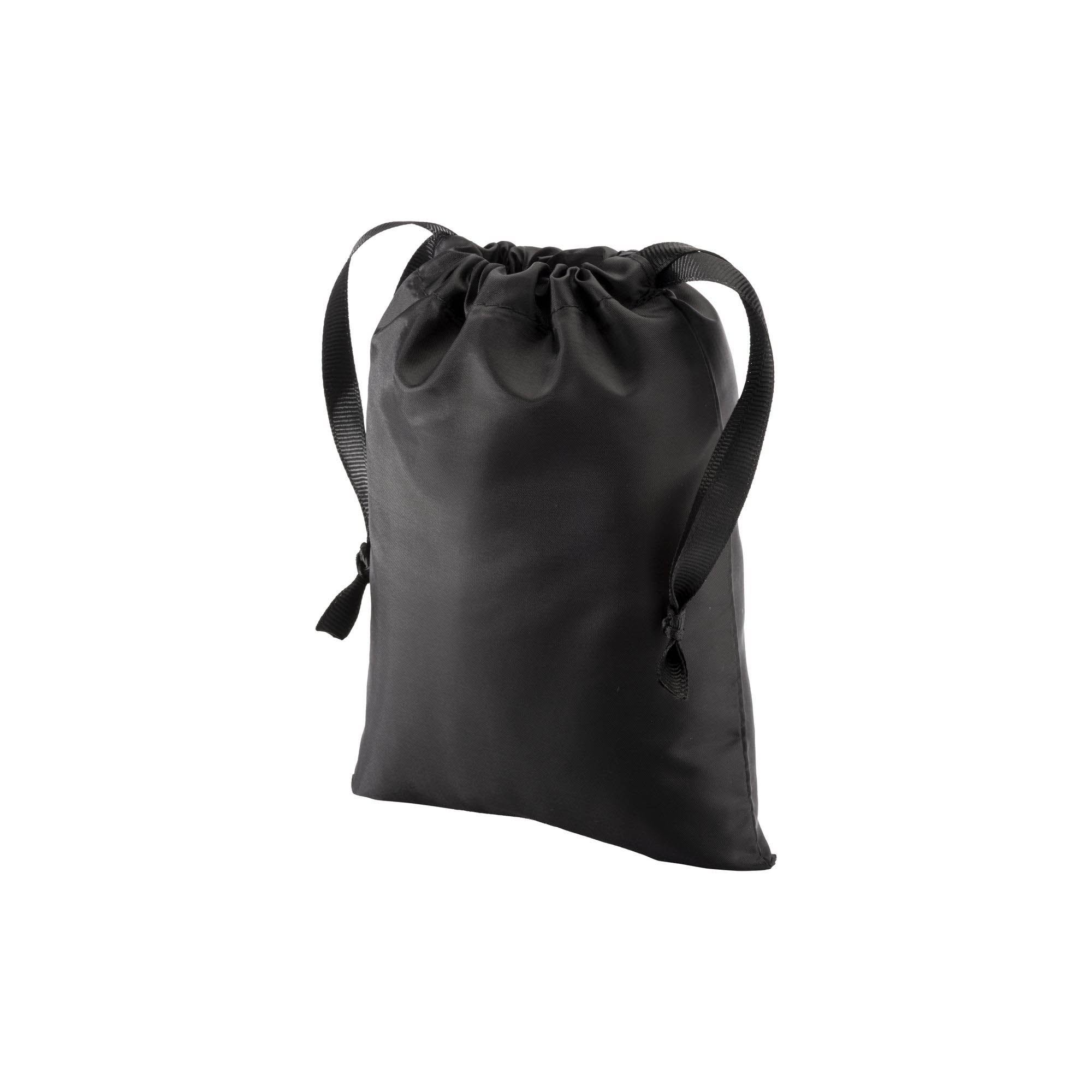 210T R-pet gift bag , with drawstring closure , 15x20 cm Black