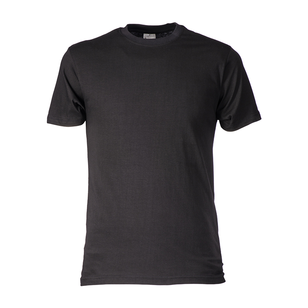 Unisex tubular T-shirt in 145 g/m2 cotton Black L