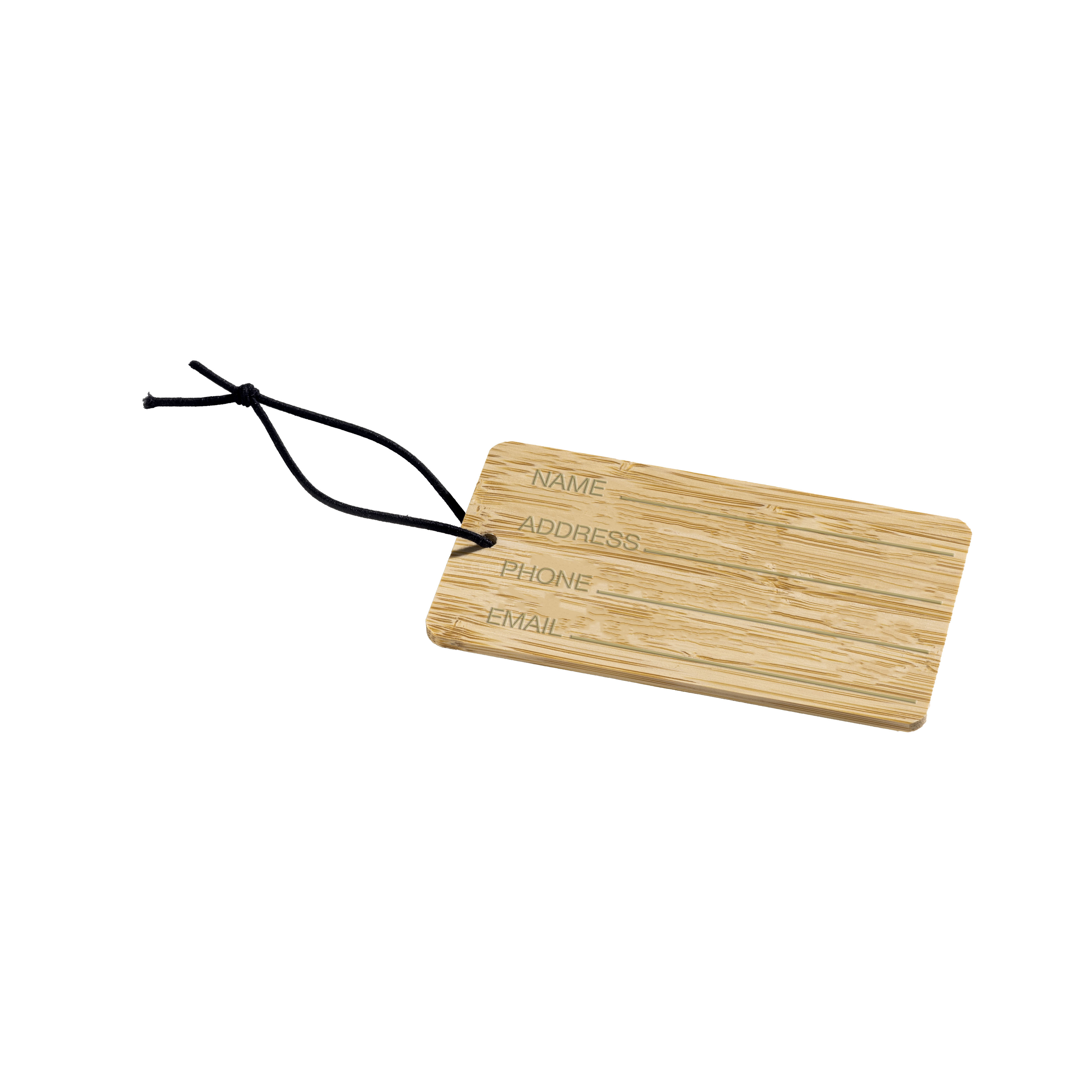 Bamboo luggage tag Natural