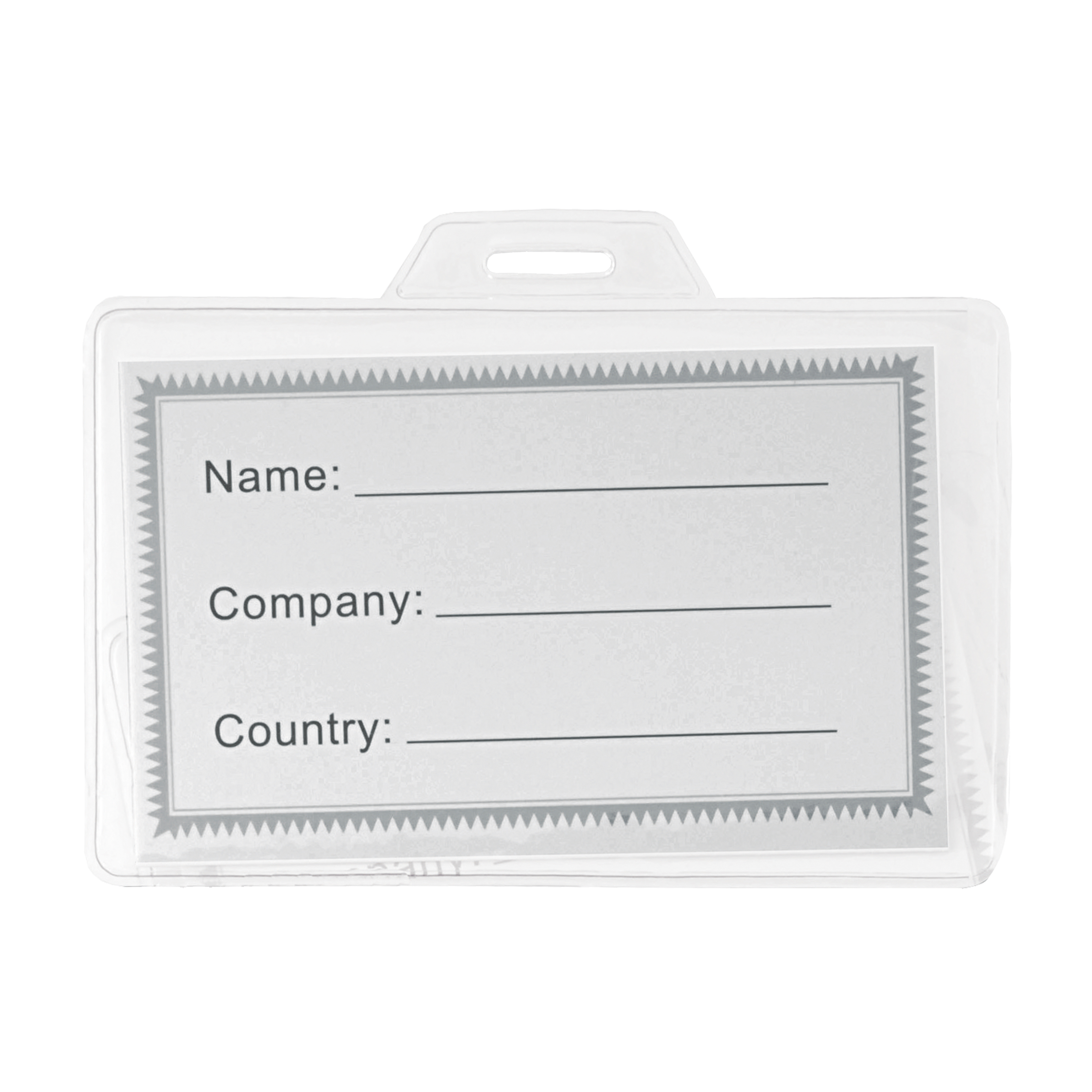 PVC transparent badge holder Transparent