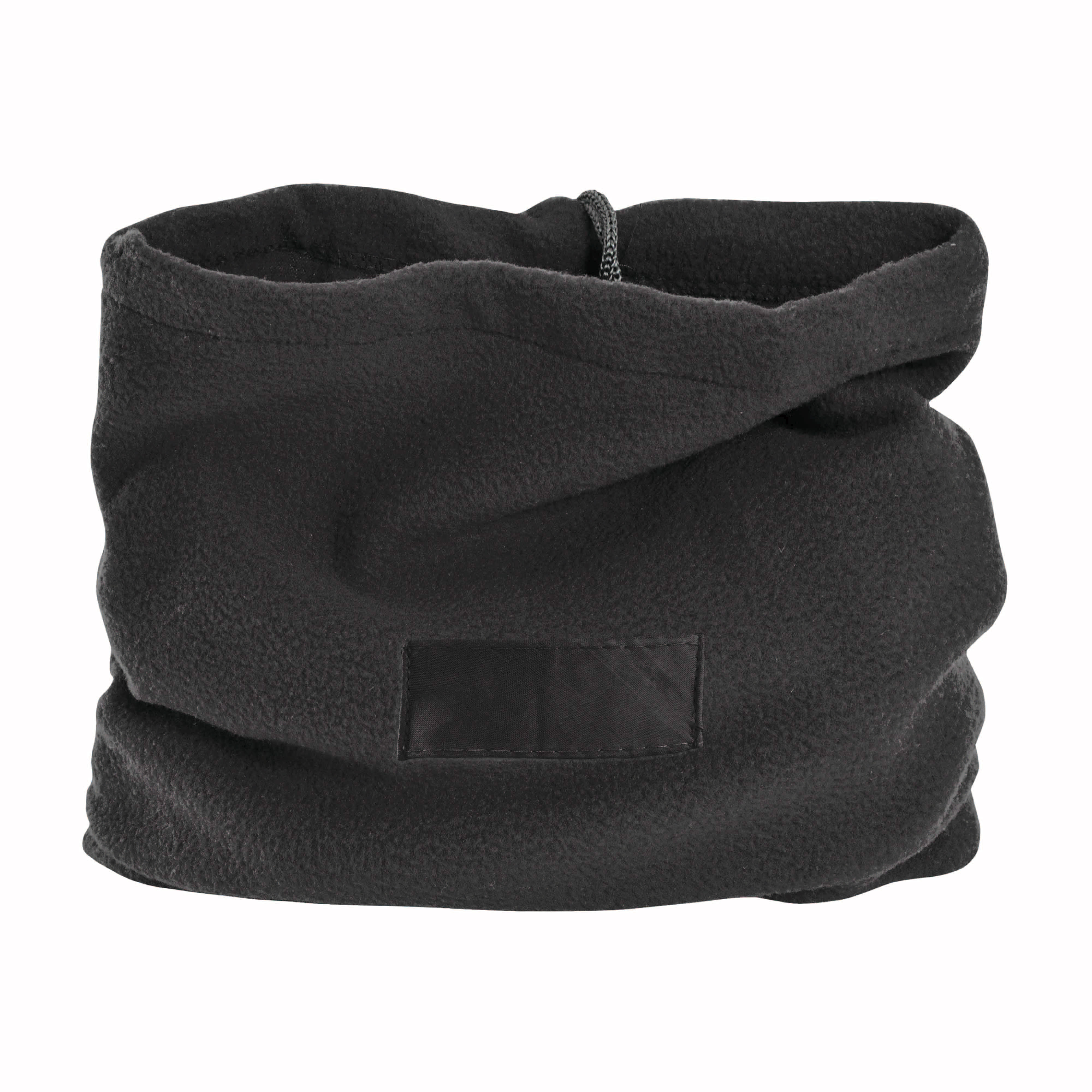 Band warms-neck fleece, convertible in hat  with Label Black
