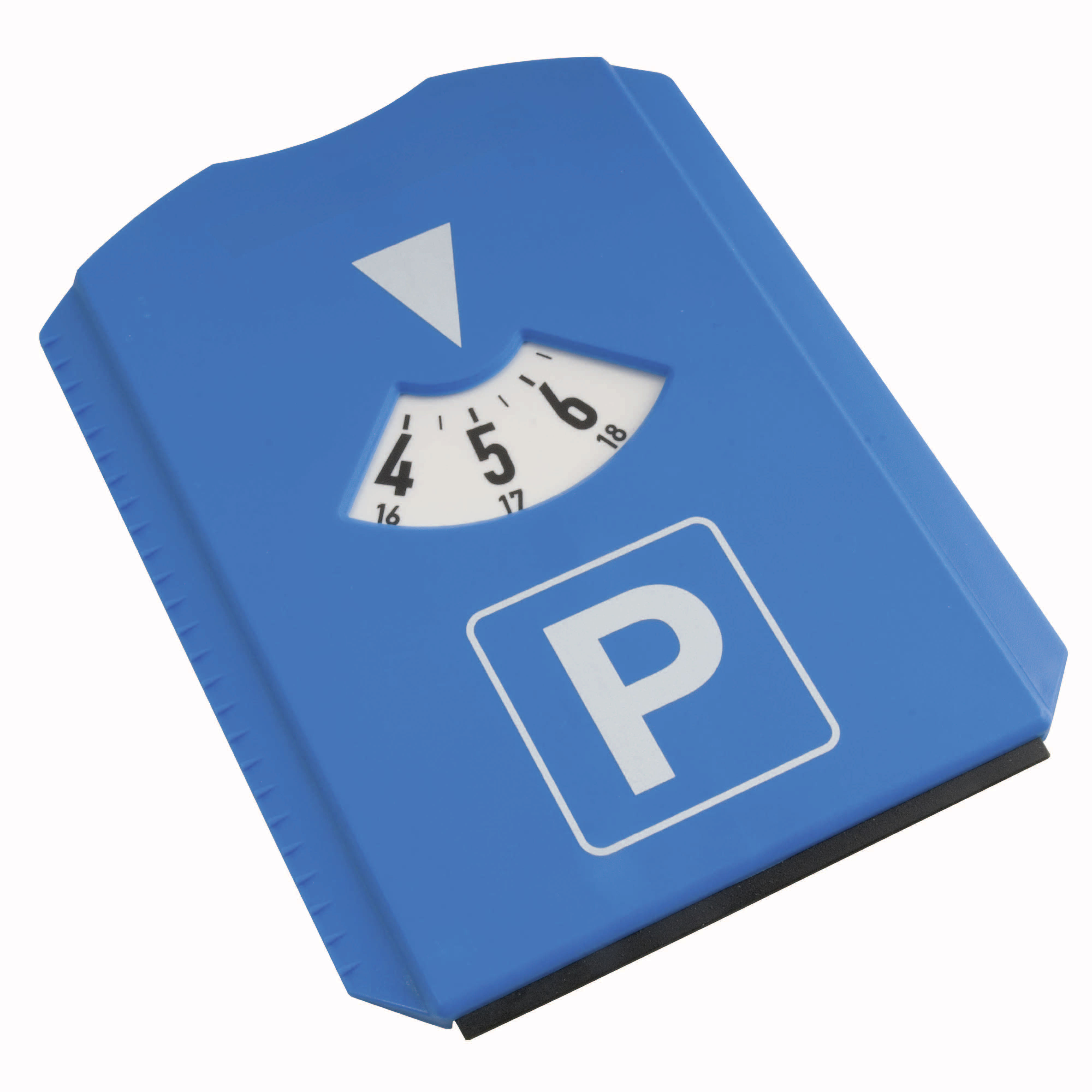 Multifunctional plastic parking disc with ice scraper shovel and 3 shopping trolley tokens Royal