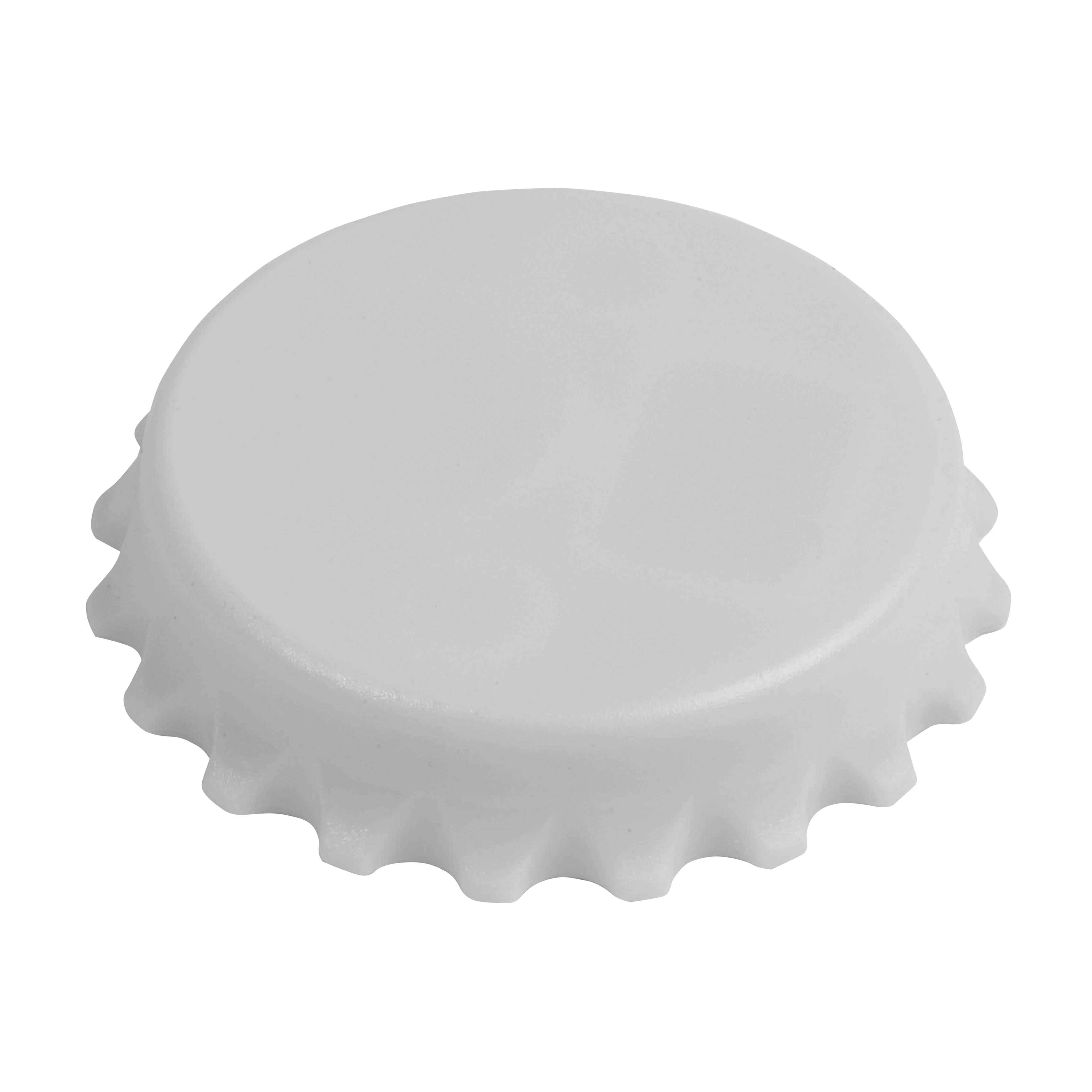 ABS and metal, bottle top-shaped, screw-top and bottle opener with magnets White