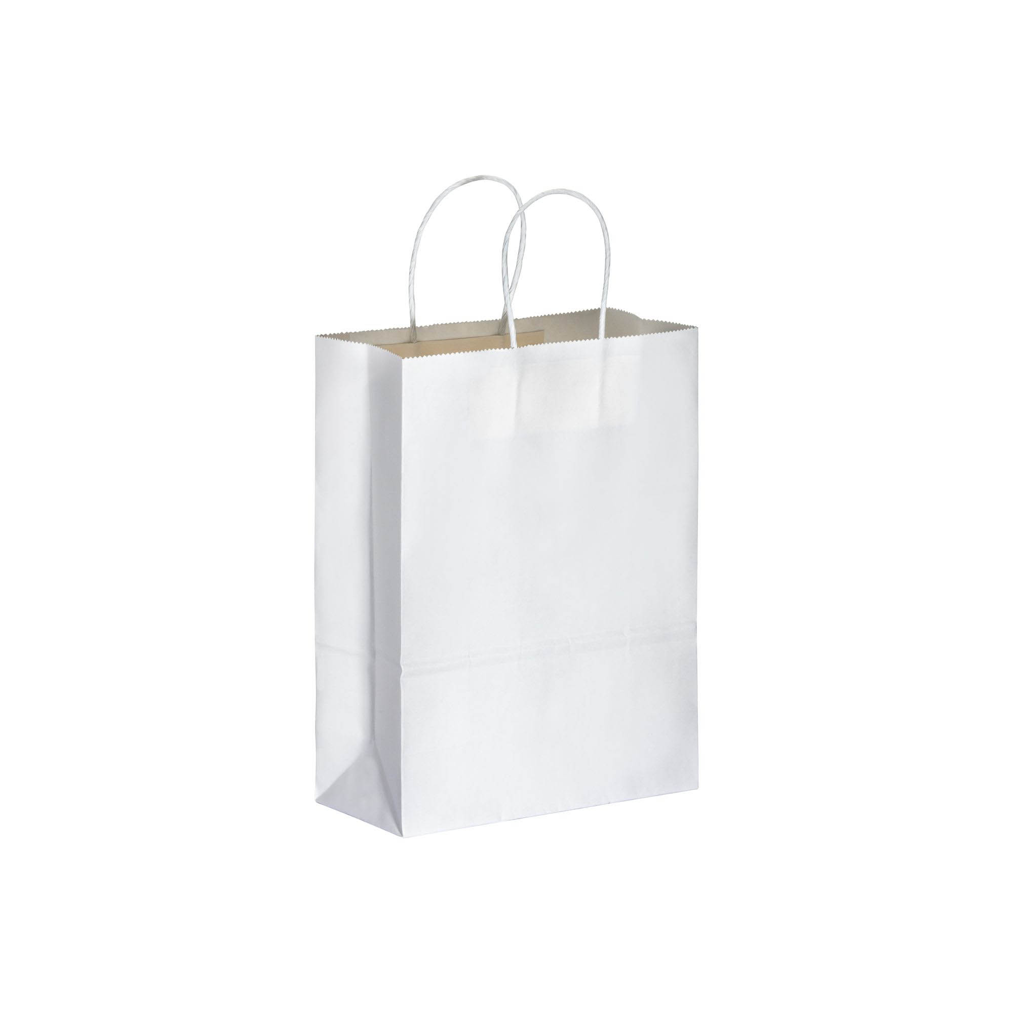 100 gr/m2 paper shopping bag with guesset White