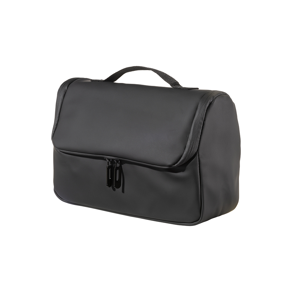 Beauty case made of soft PU water resistant Black