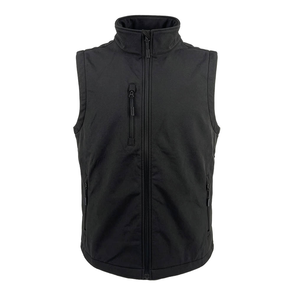 Unisex softshell vest in regenerated polyester 280 g/m2 Black L