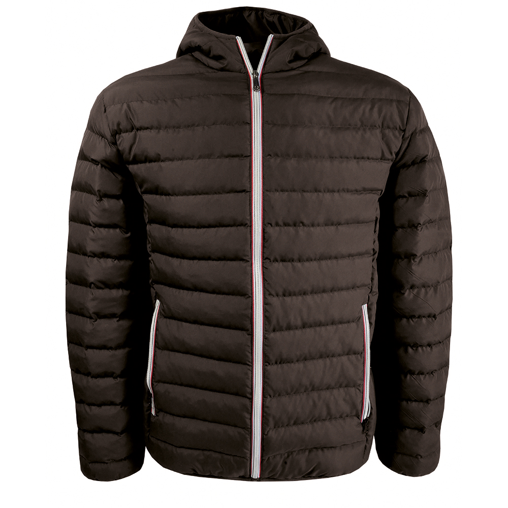 Padded 50D polyester jacket with hood. Sizes: S/M/L/XL/XXL Black M