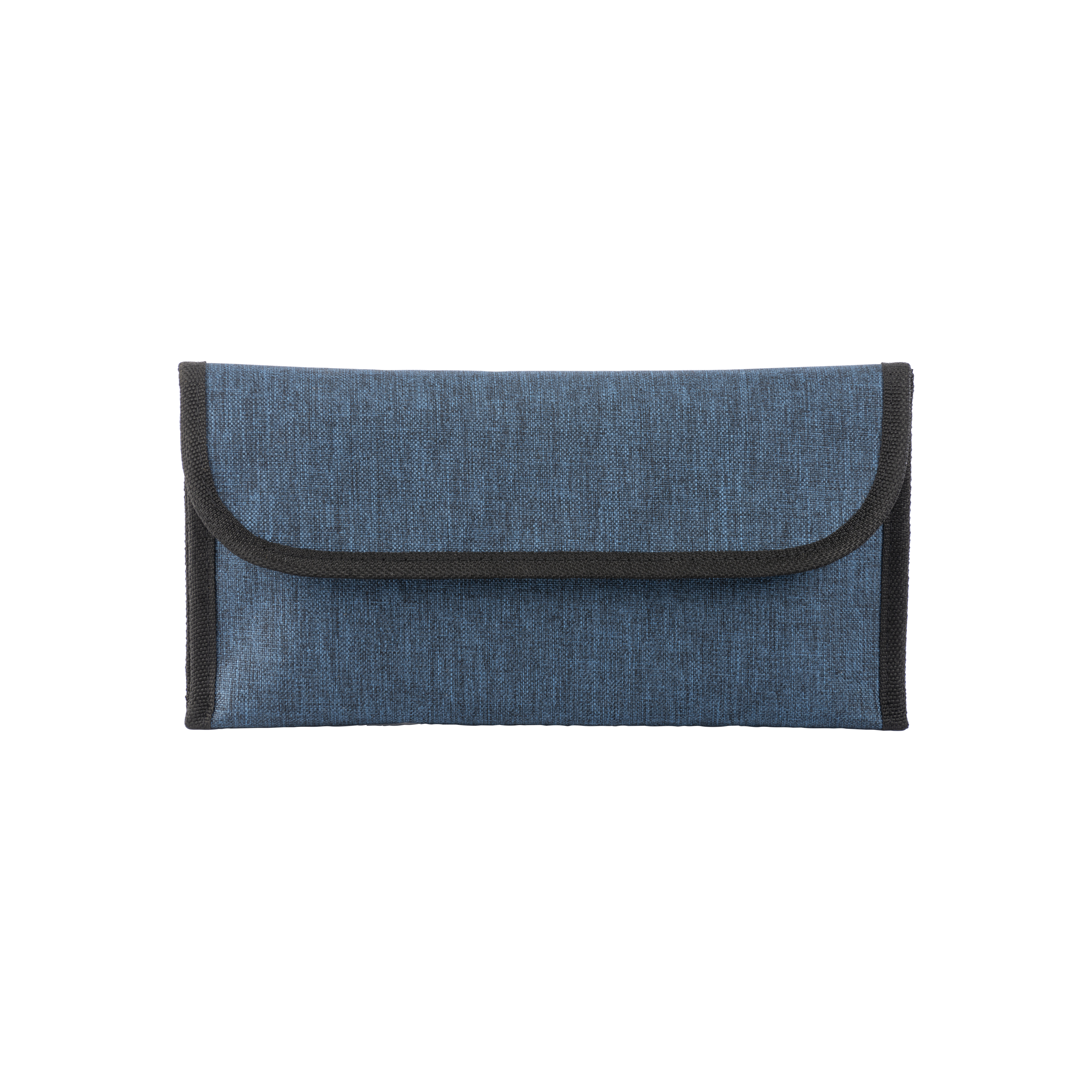 900D melange polyester travel document pouch Blue