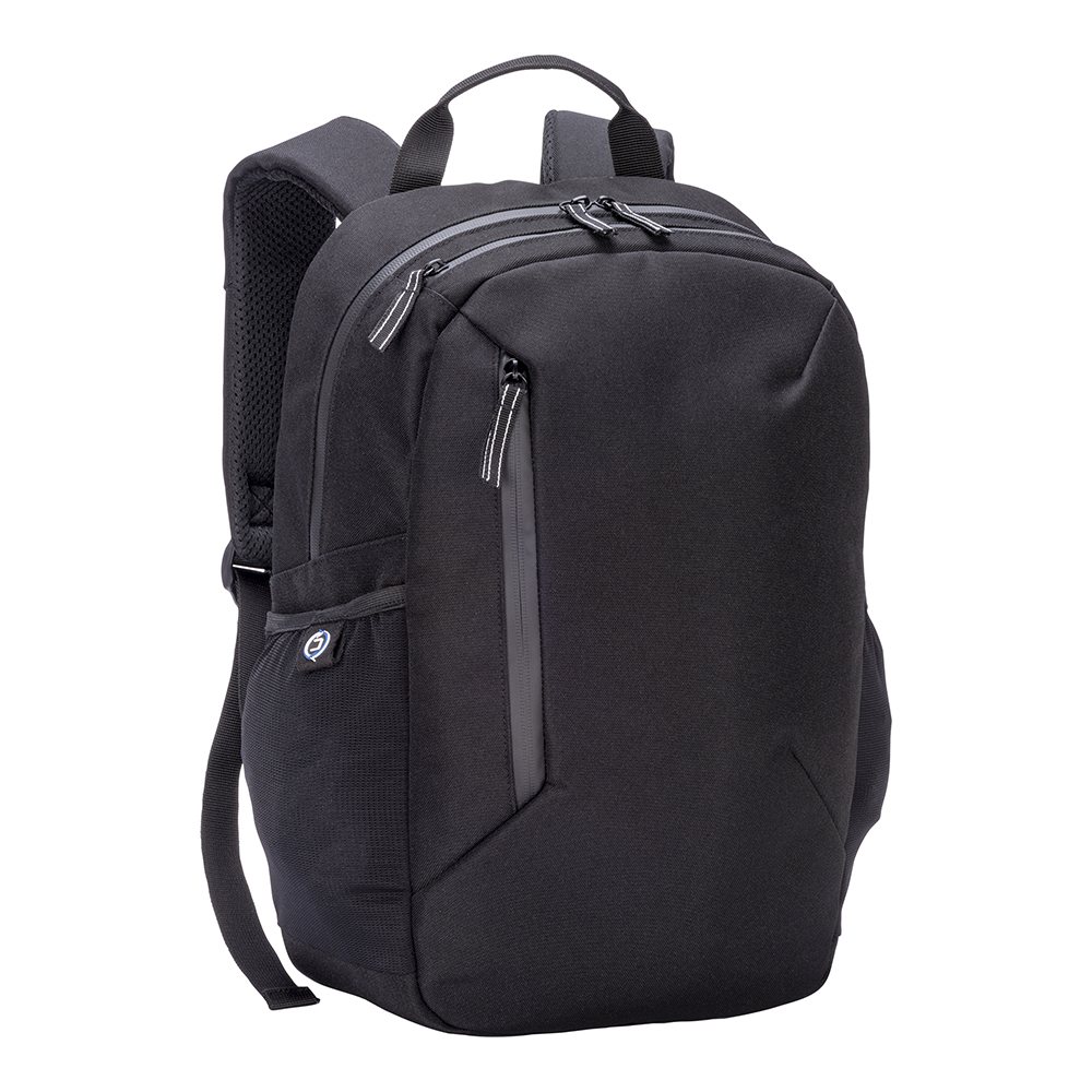 Laptop backpack (15) made of OceanCycle-certified recycled PET (R-PET) Black