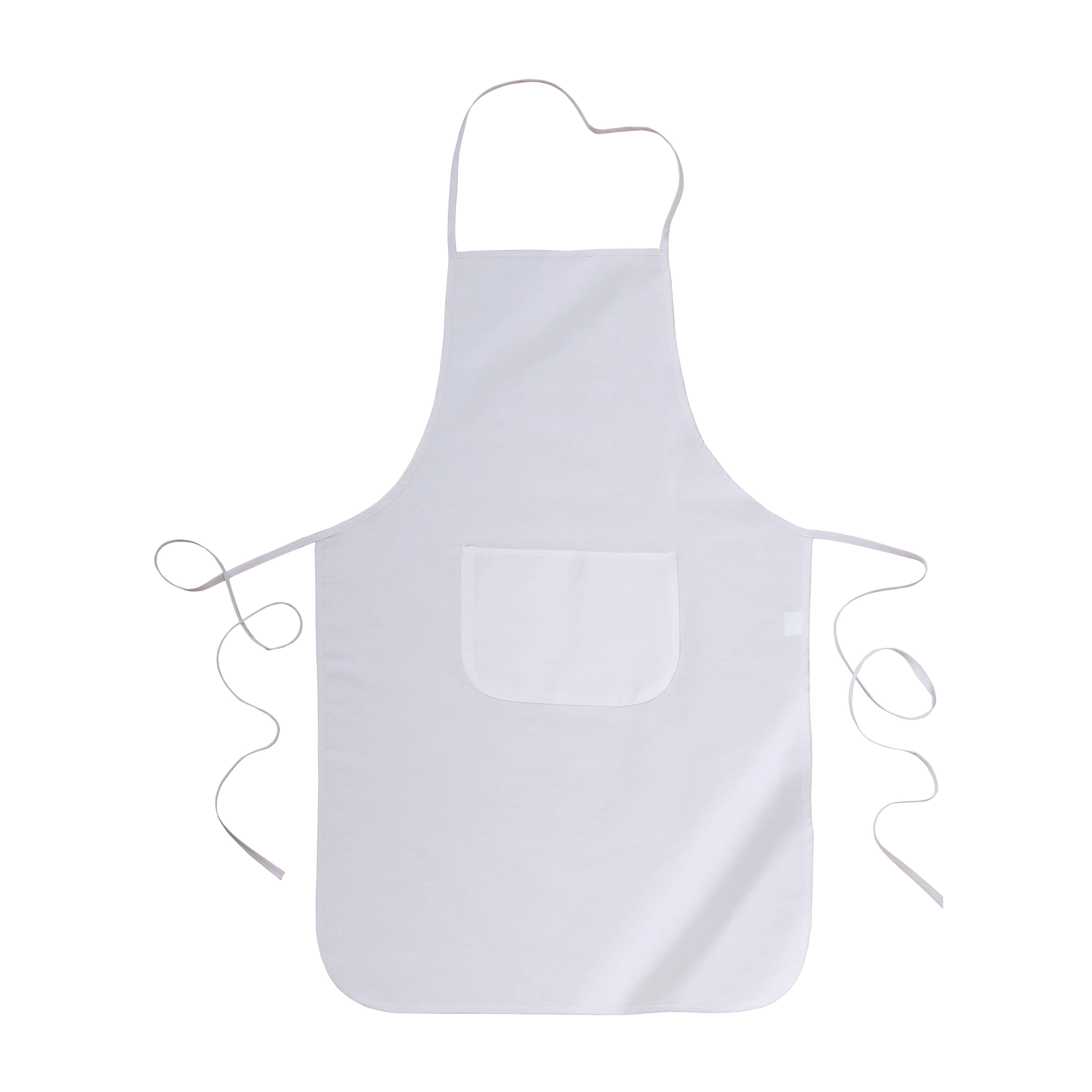 30% cotton/70% polyester (160 g/m2) cooking apron with front pocket, 60 x 92 cm White